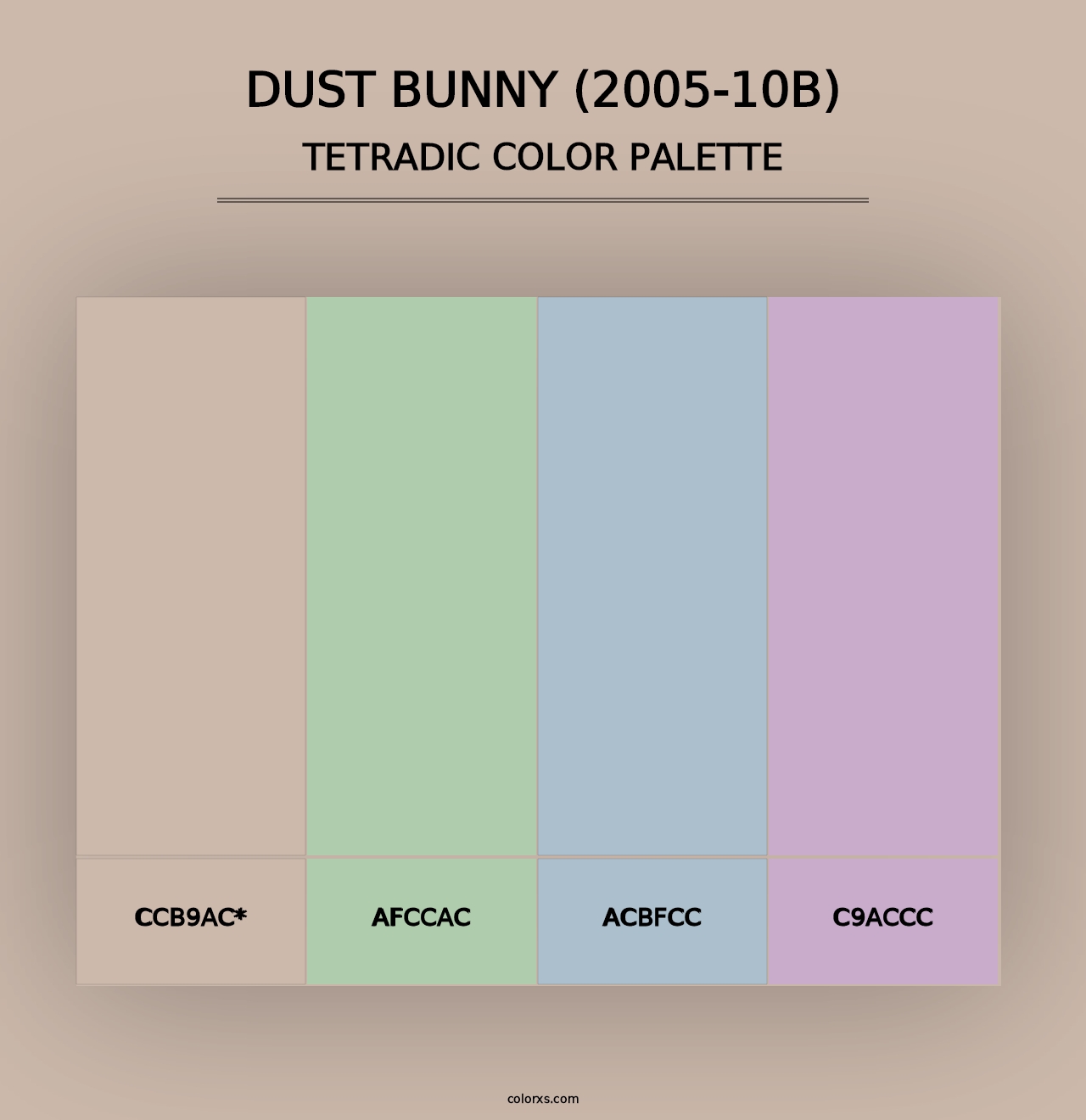 Dust Bunny (2005-10B) - Tetradic Color Palette