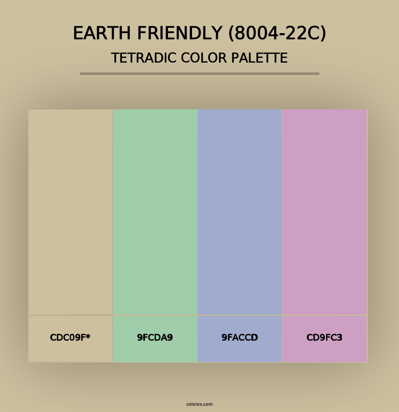 Earth Friendly (8004-22C) - Tetradic Color Palette