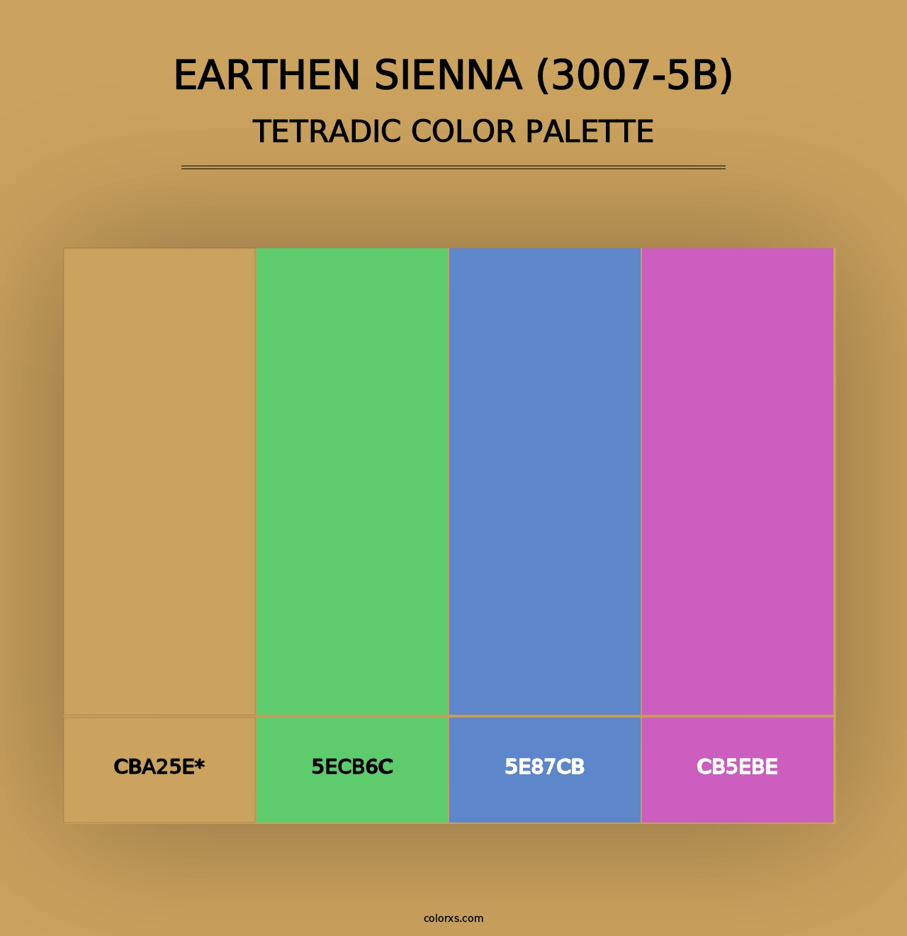 Earthen Sienna (3007-5B) - Tetradic Color Palette