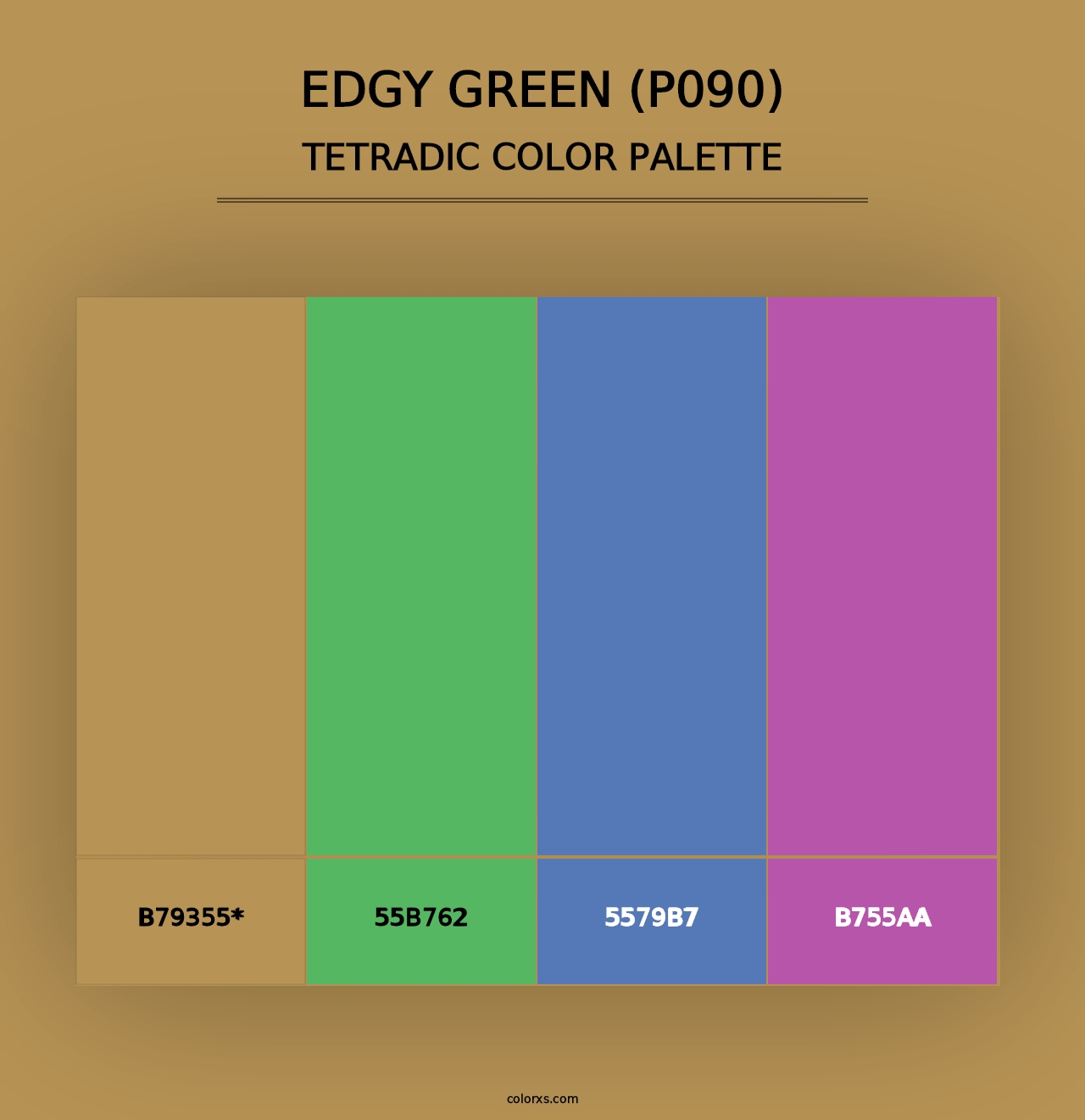 Edgy Green (P090) - Tetradic Color Palette