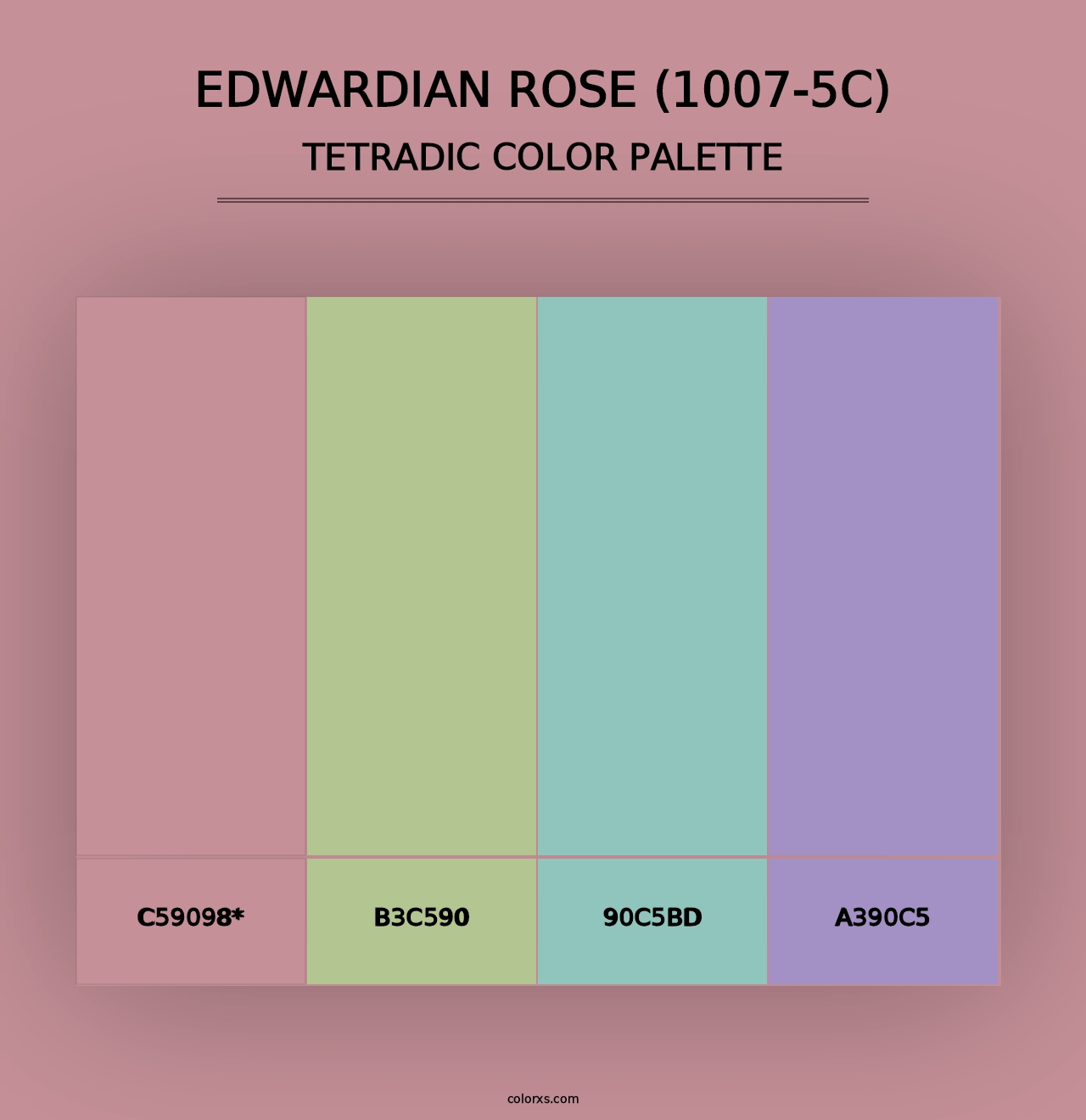 Edwardian Rose (1007-5C) - Tetradic Color Palette