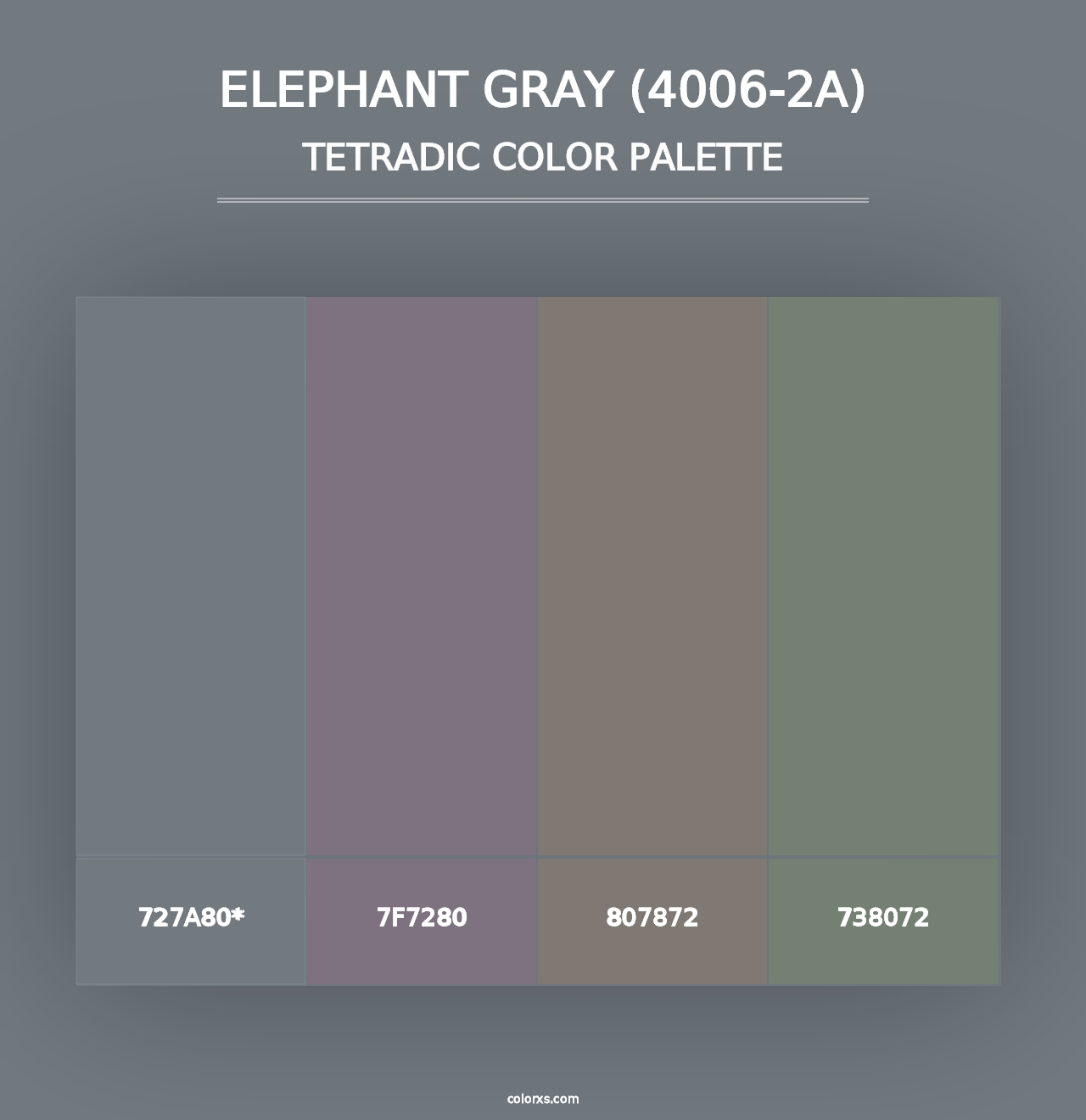 Elephant Gray (4006-2A) - Tetradic Color Palette