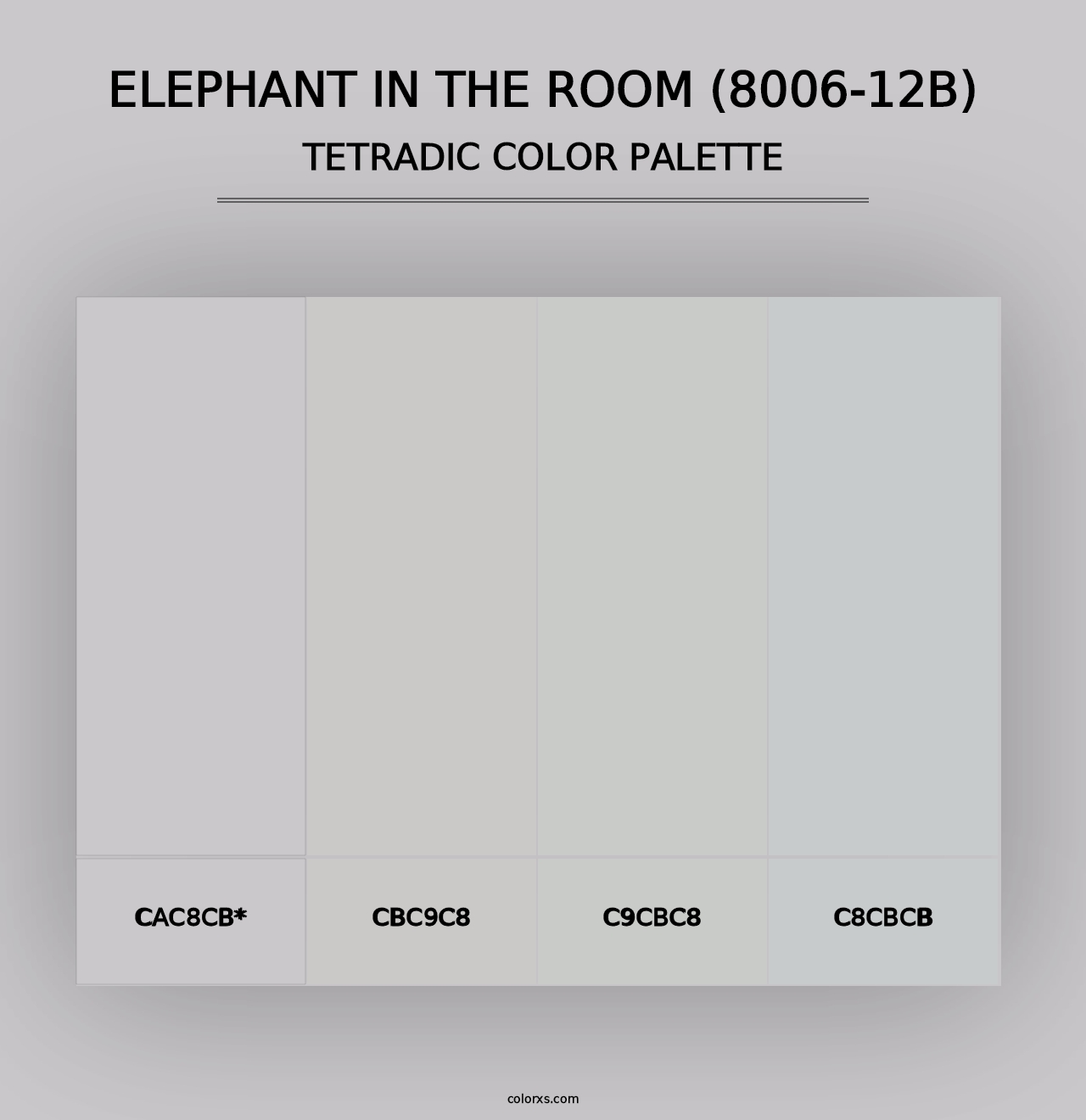 Elephant in the Room (8006-12B) - Tetradic Color Palette