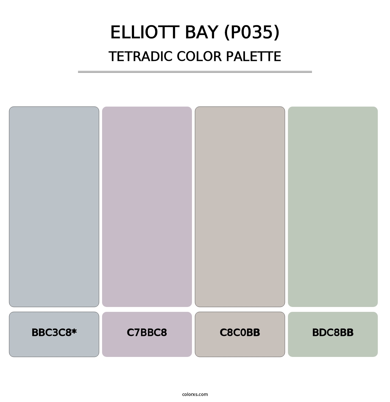 Elliott Bay (P035) - Tetradic Color Palette