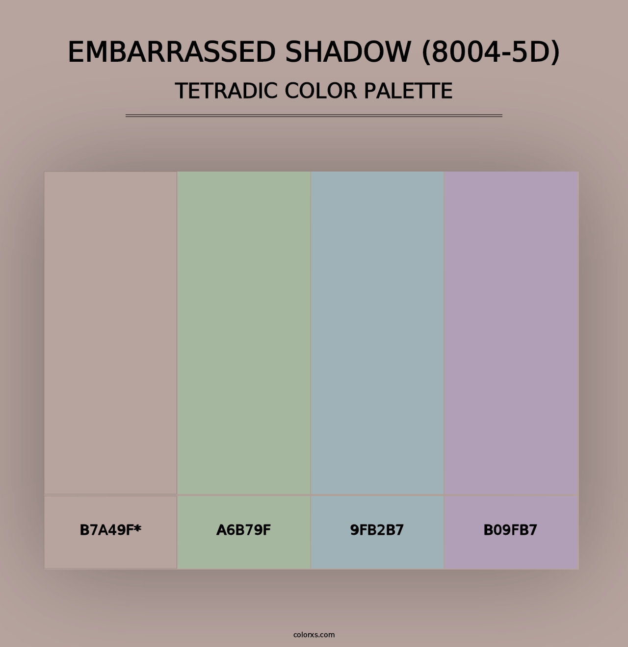 Embarrassed Shadow (8004-5D) - Tetradic Color Palette