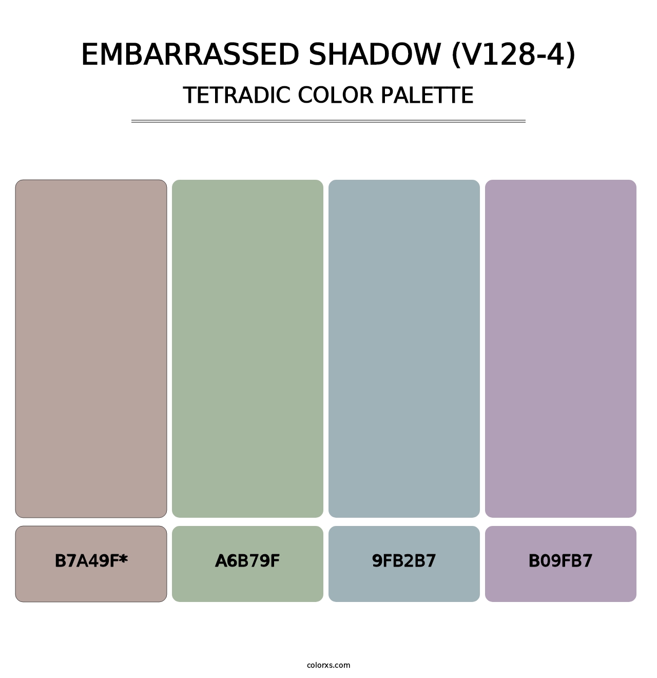 Embarrassed Shadow (V128-4) - Tetradic Color Palette