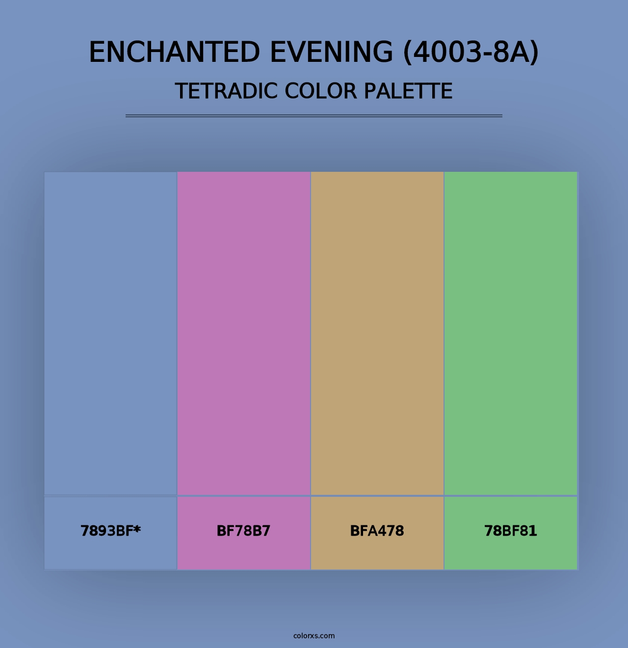 Enchanted Evening (4003-8A) - Tetradic Color Palette