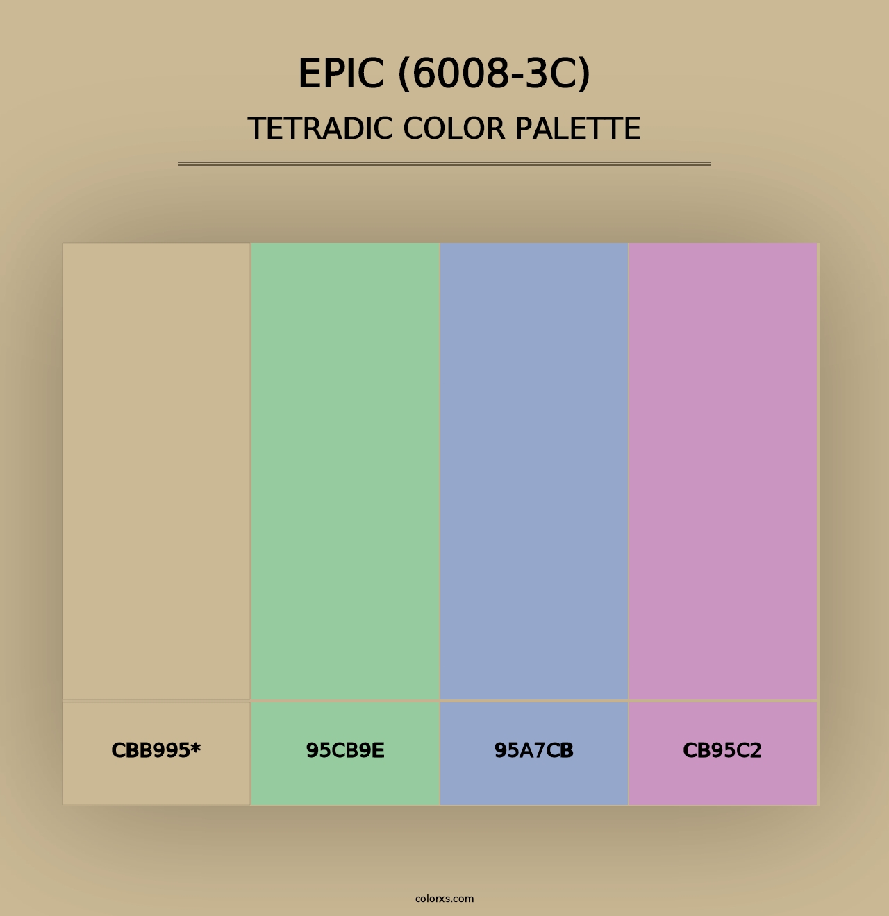 Epic (6008-3C) - Tetradic Color Palette