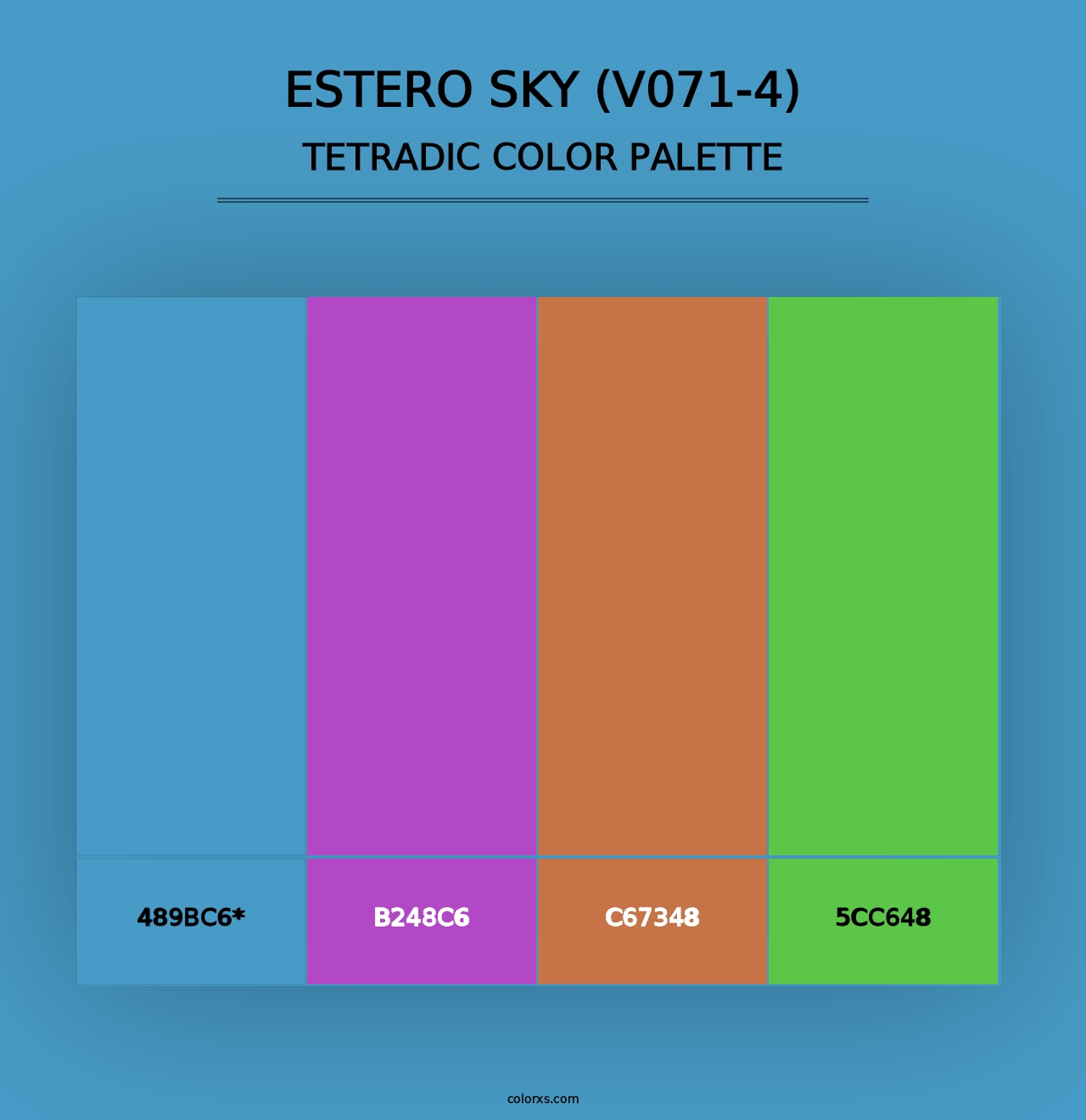 Estero Sky (V071-4) - Tetradic Color Palette