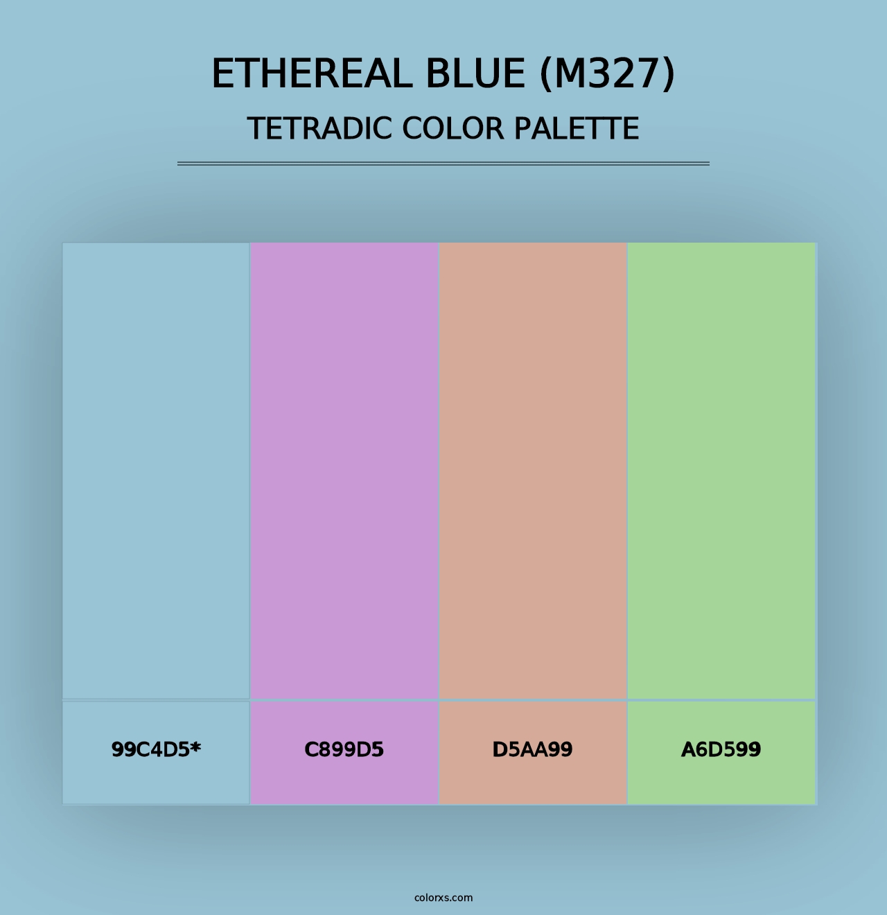 Ethereal Blue (M327) - Tetradic Color Palette