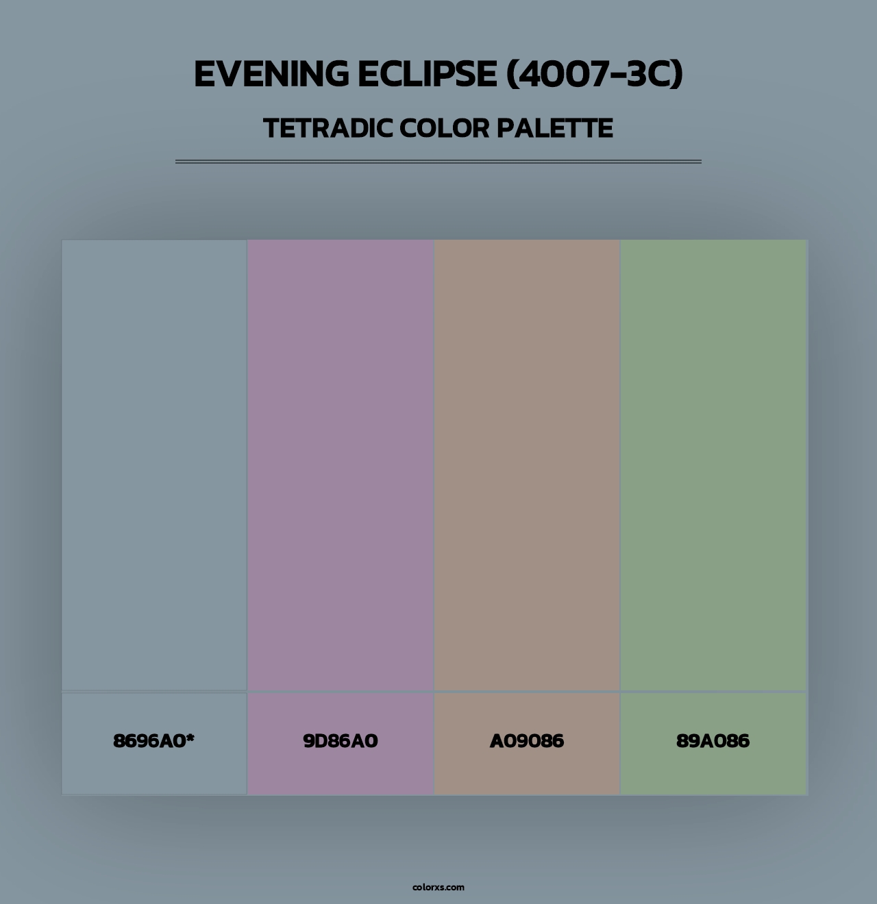 Evening Eclipse (4007-3C) - Tetradic Color Palette