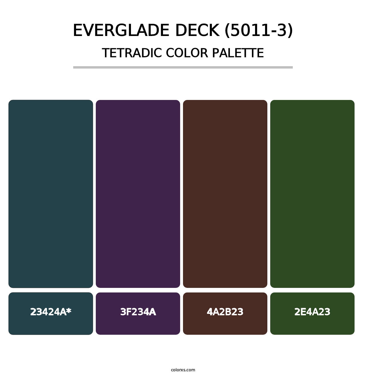 Everglade Deck (5011-3) - Tetradic Color Palette