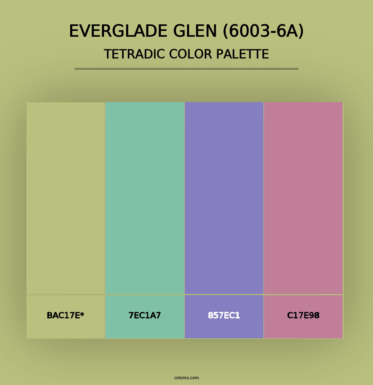 Everglade Glen (6003-6A) - Tetradic Color Palette