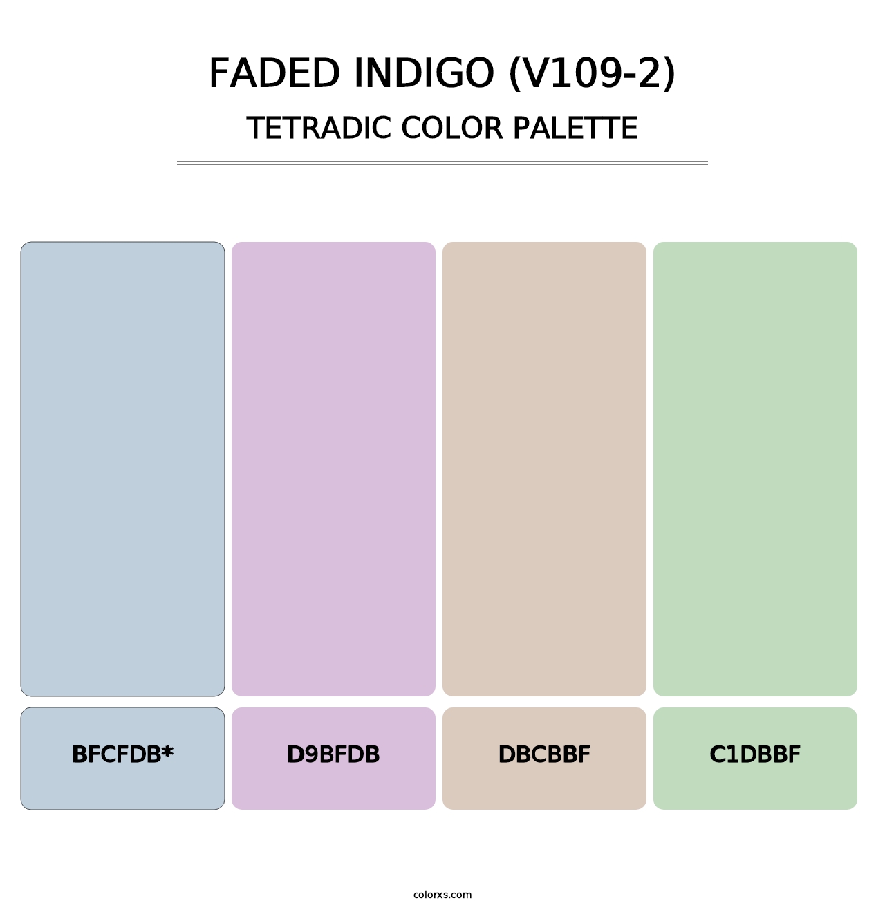 Faded Indigo (V109-2) - Tetradic Color Palette