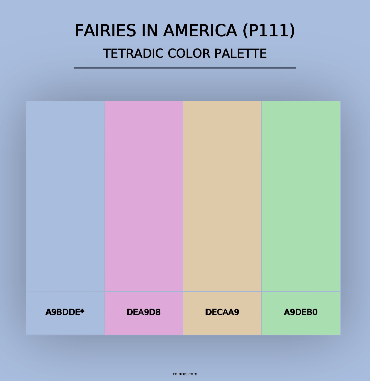 Fairies in America (P111) - Tetradic Color Palette