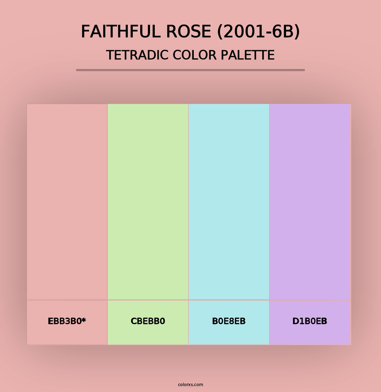 Faithful Rose (2001-6B) - Tetradic Color Palette