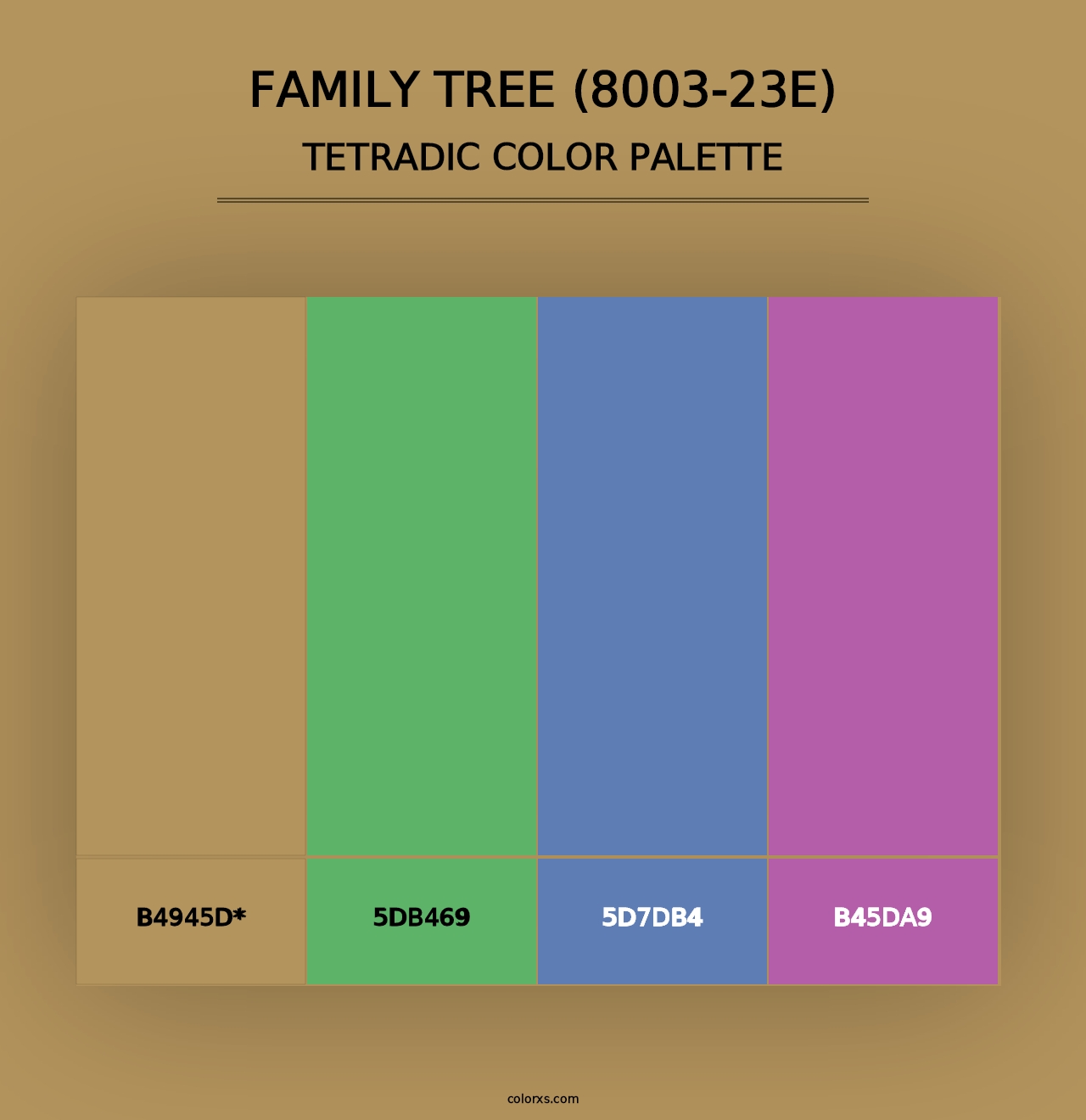 Family Tree (8003-23E) - Tetradic Color Palette