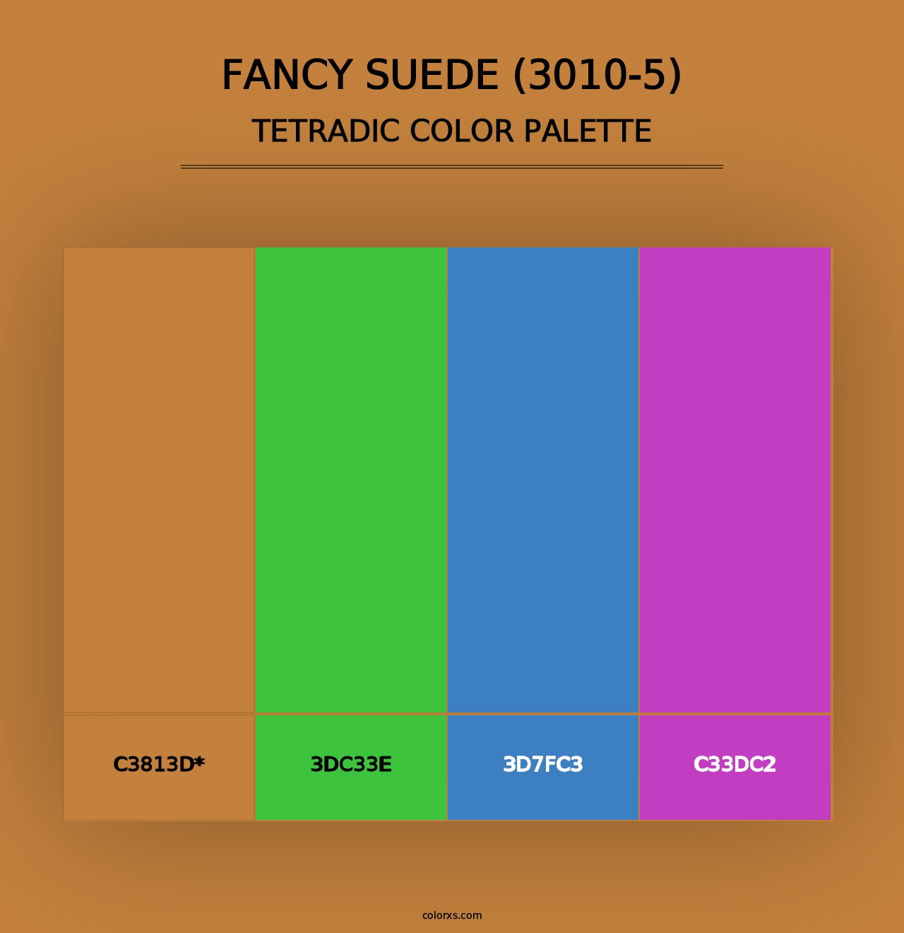 Fancy Suede (3010-5) - Tetradic Color Palette