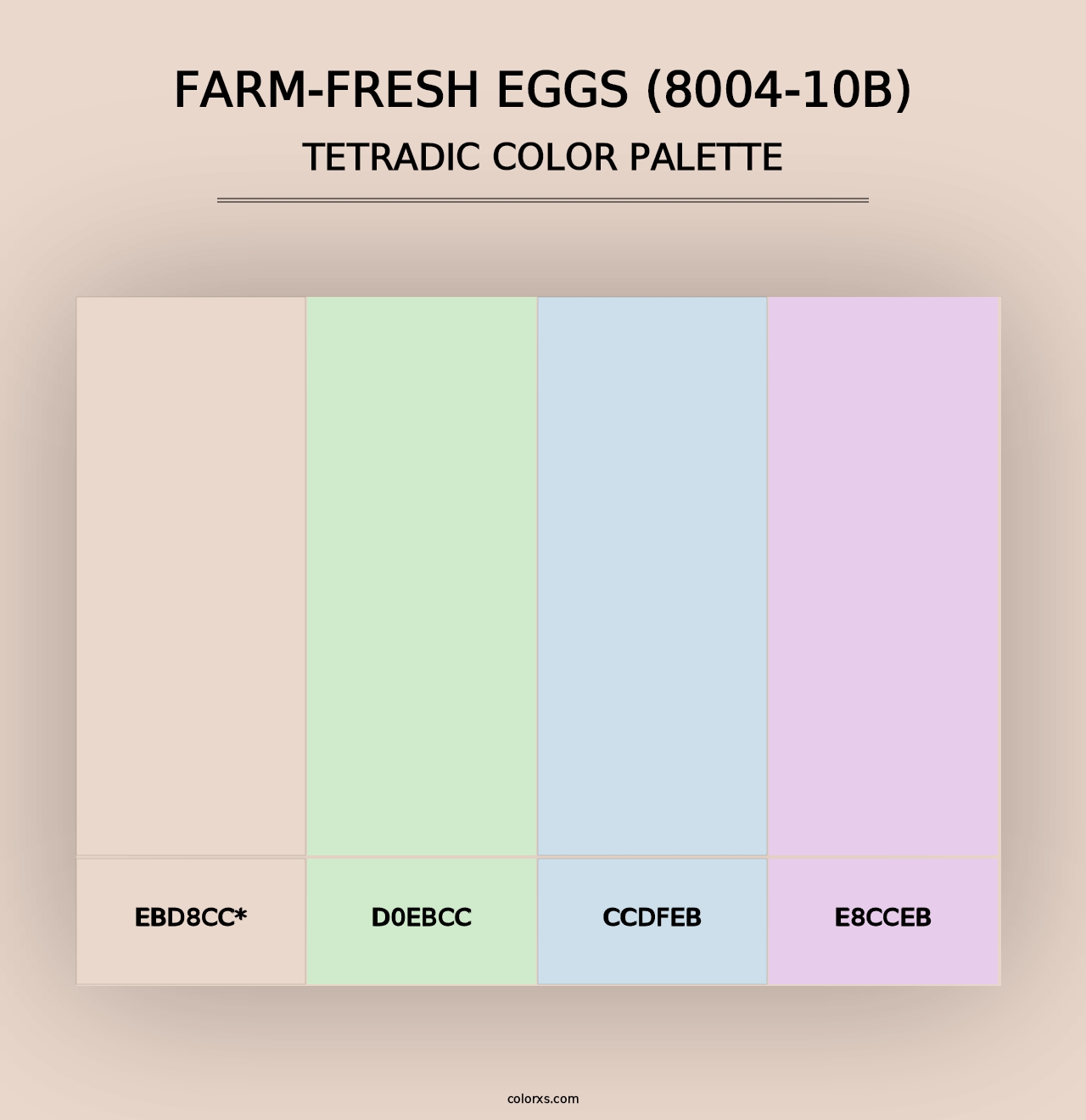 Farm-Fresh Eggs (8004-10B) - Tetradic Color Palette