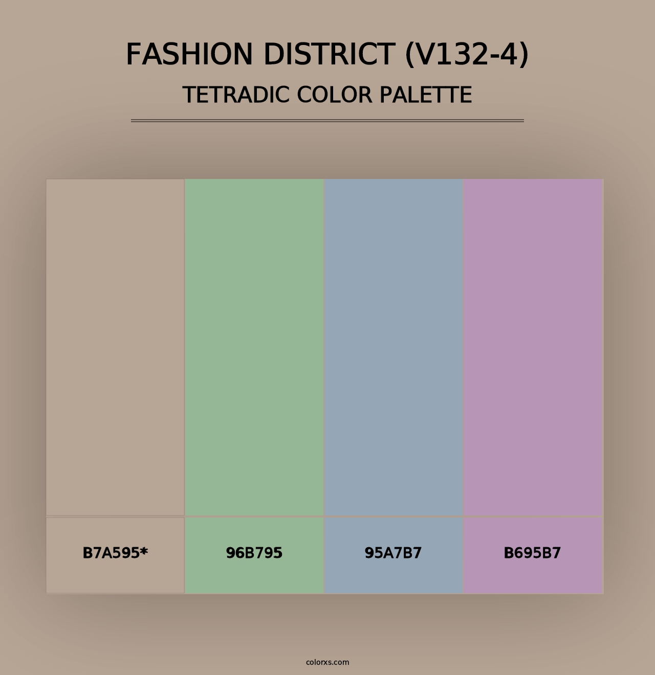 Fashion District (V132-4) - Tetradic Color Palette