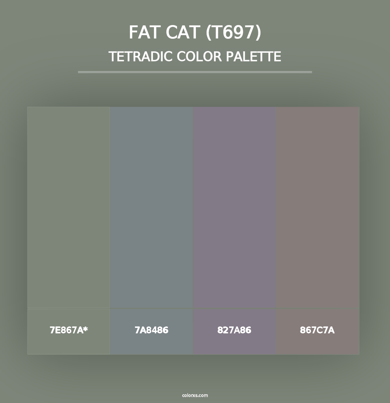 Fat Cat (T697) - Tetradic Color Palette