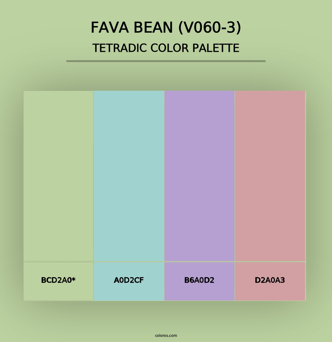 Fava Bean (V060-3) - Tetradic Color Palette