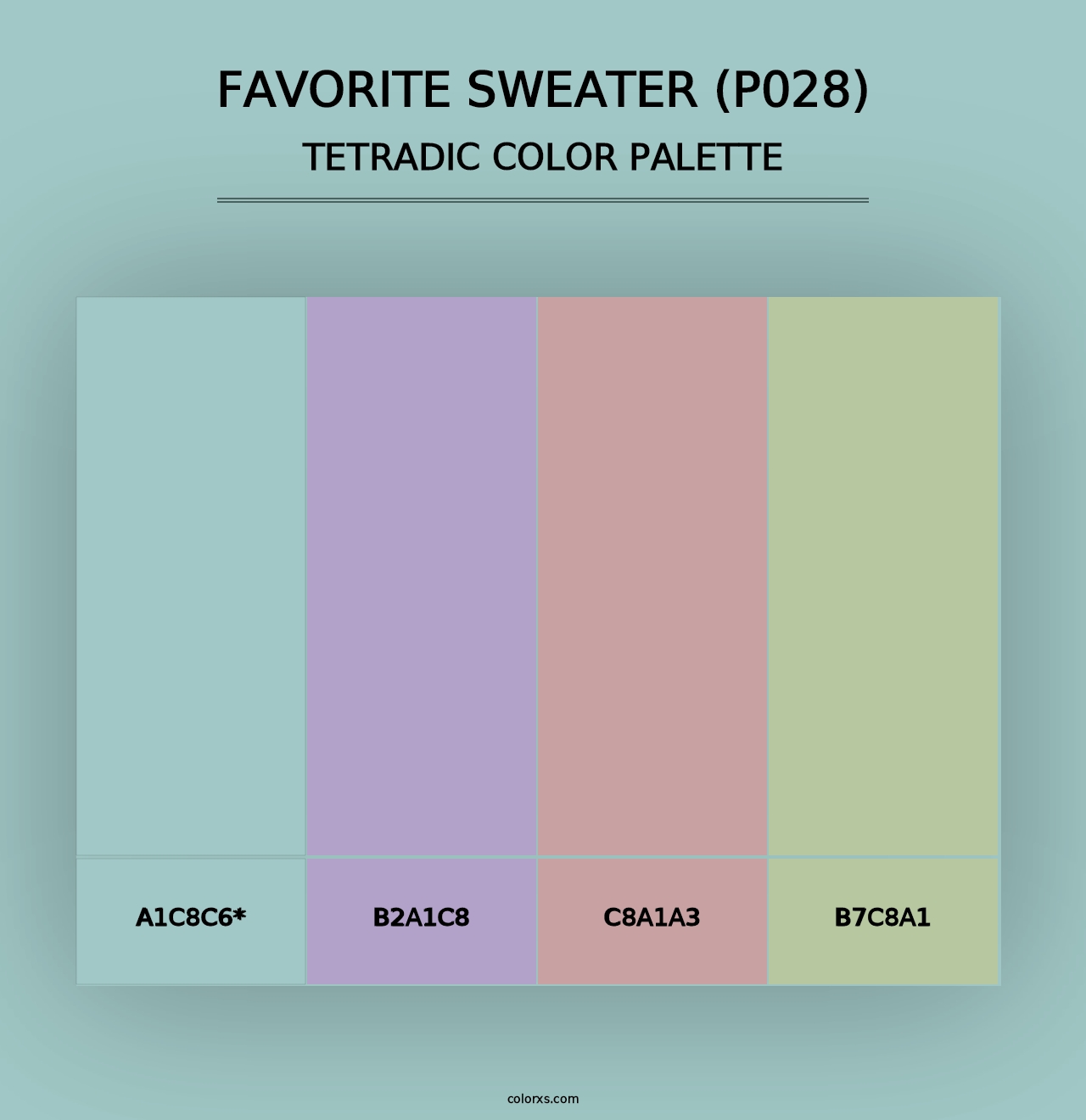 Favorite Sweater (P028) - Tetradic Color Palette