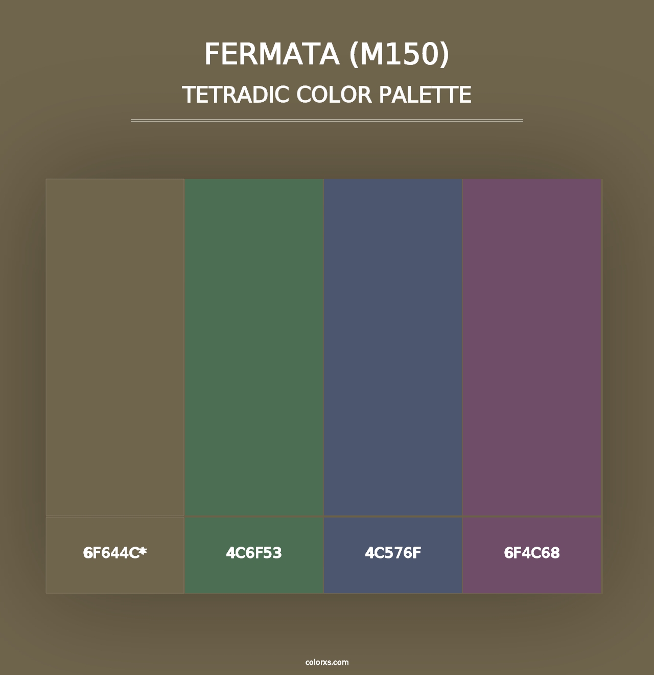 Fermata (M150) - Tetradic Color Palette