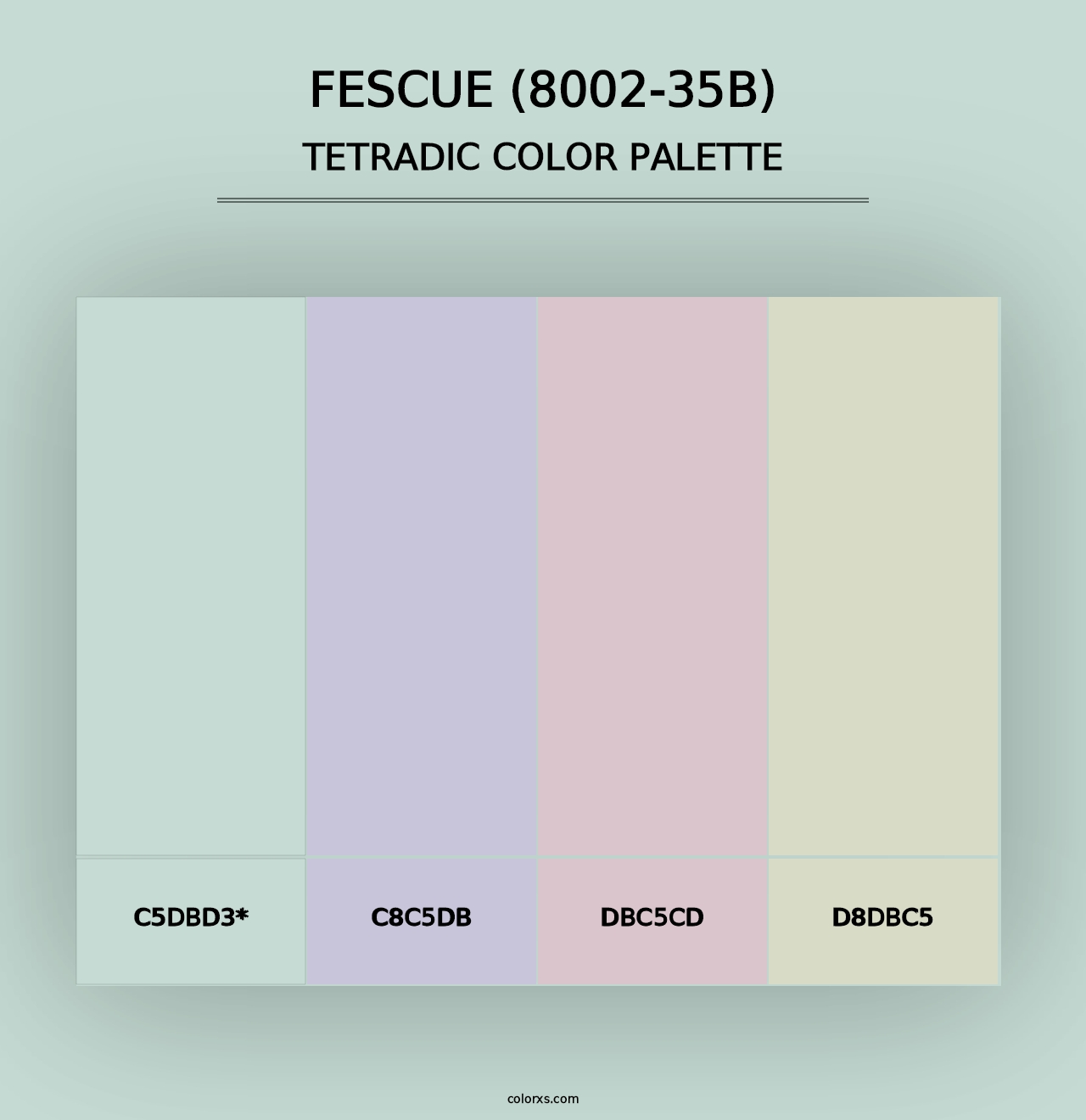 Fescue (8002-35B) - Tetradic Color Palette