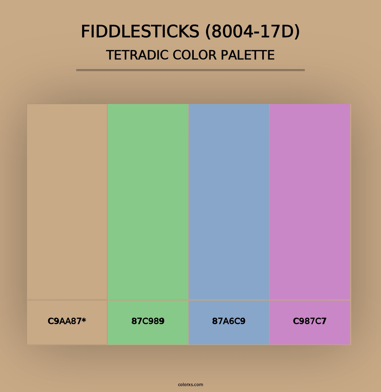 Fiddlesticks (8004-17D) - Tetradic Color Palette