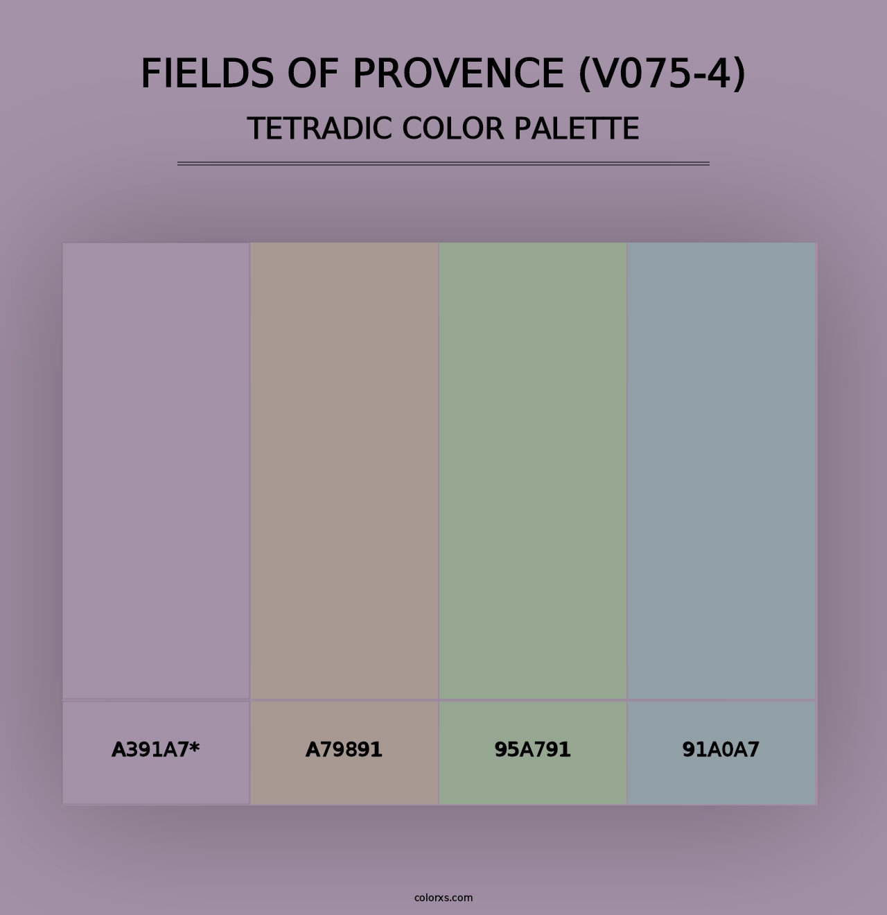 Fields of Provence (V075-4) - Tetradic Color Palette