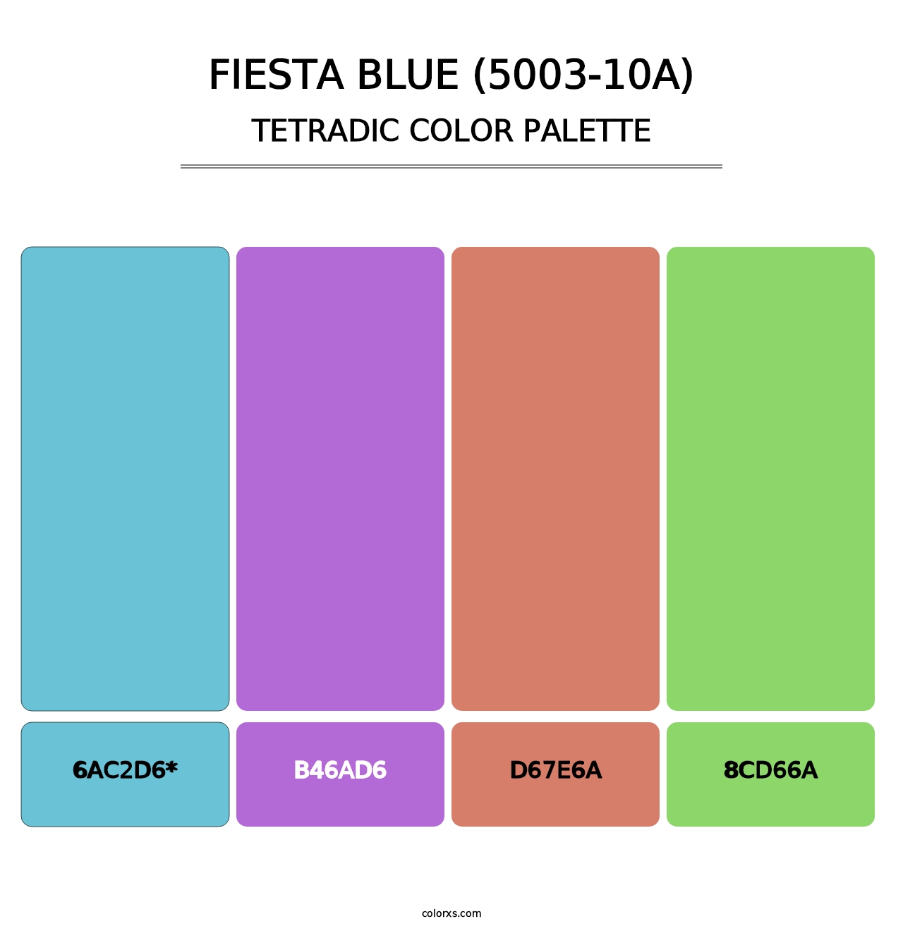 Fiesta Blue (5003-10A) - Tetradic Color Palette