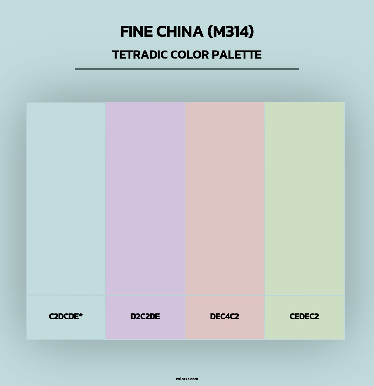 Fine China (M314) - Tetradic Color Palette