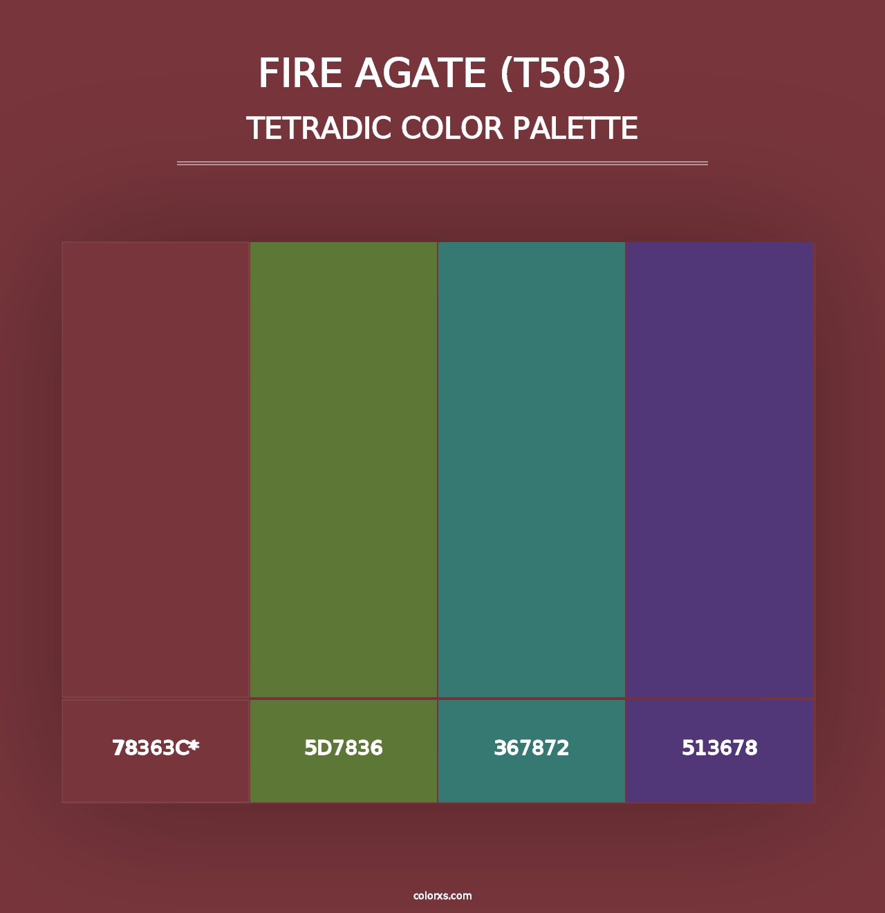 Fire Agate (T503) - Tetradic Color Palette