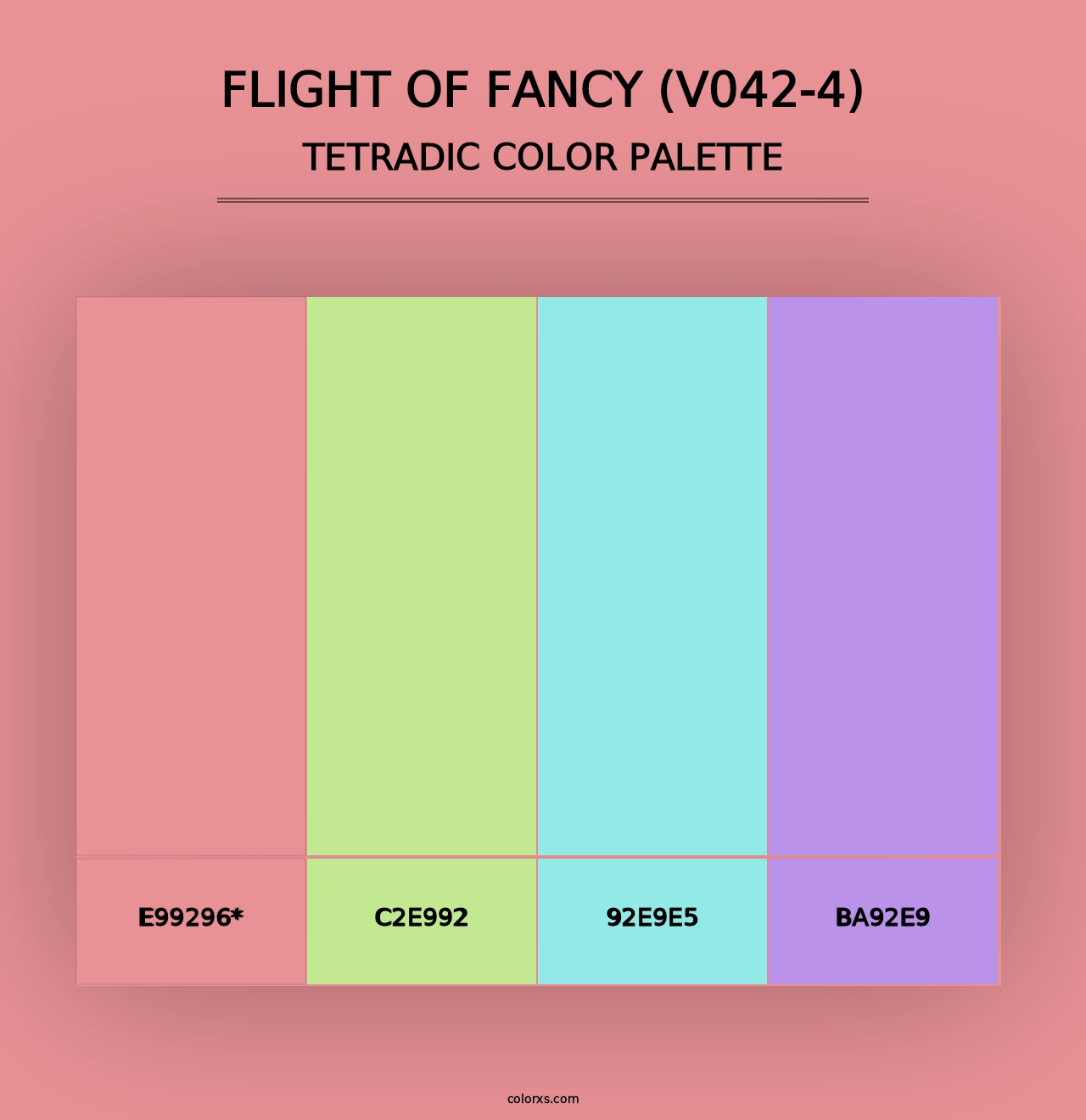 Flight of Fancy (V042-4) - Tetradic Color Palette