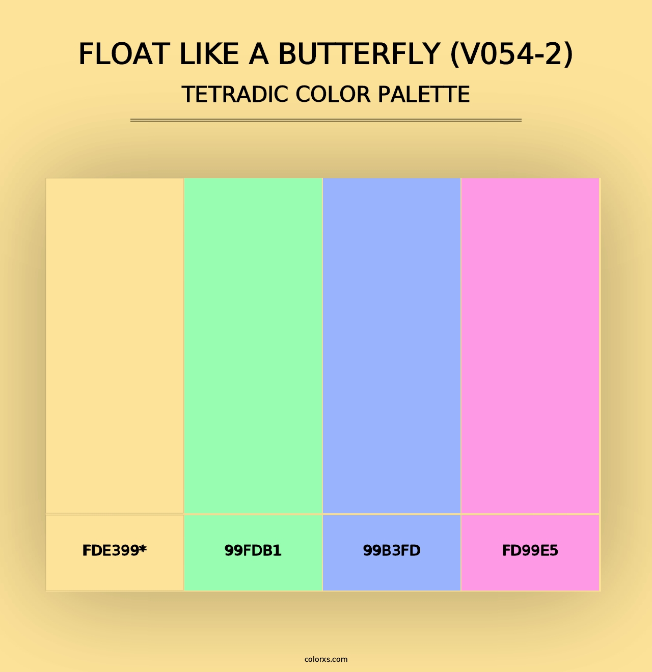 Float Like a Butterfly (V054-2) - Tetradic Color Palette