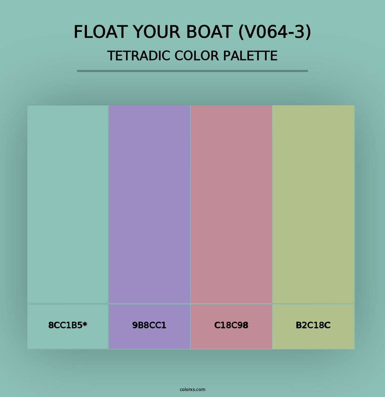 Float Your Boat (V064-3) - Tetradic Color Palette