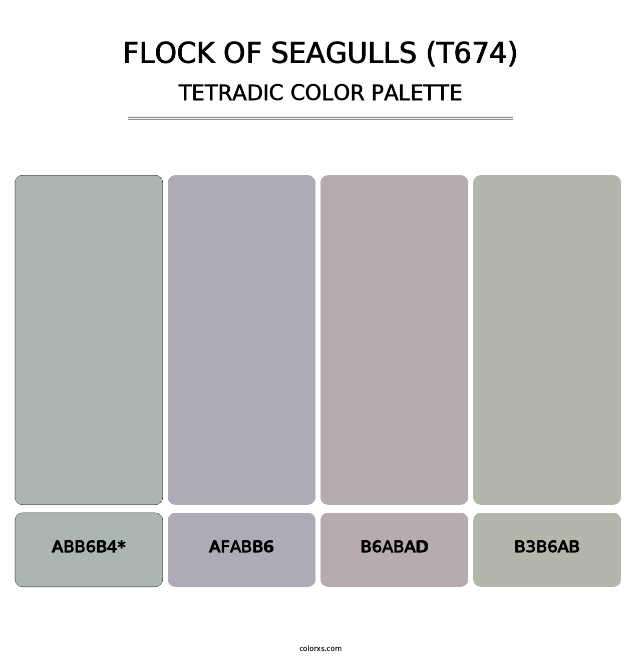 Flock of Seagulls (T674) - Tetradic Color Palette