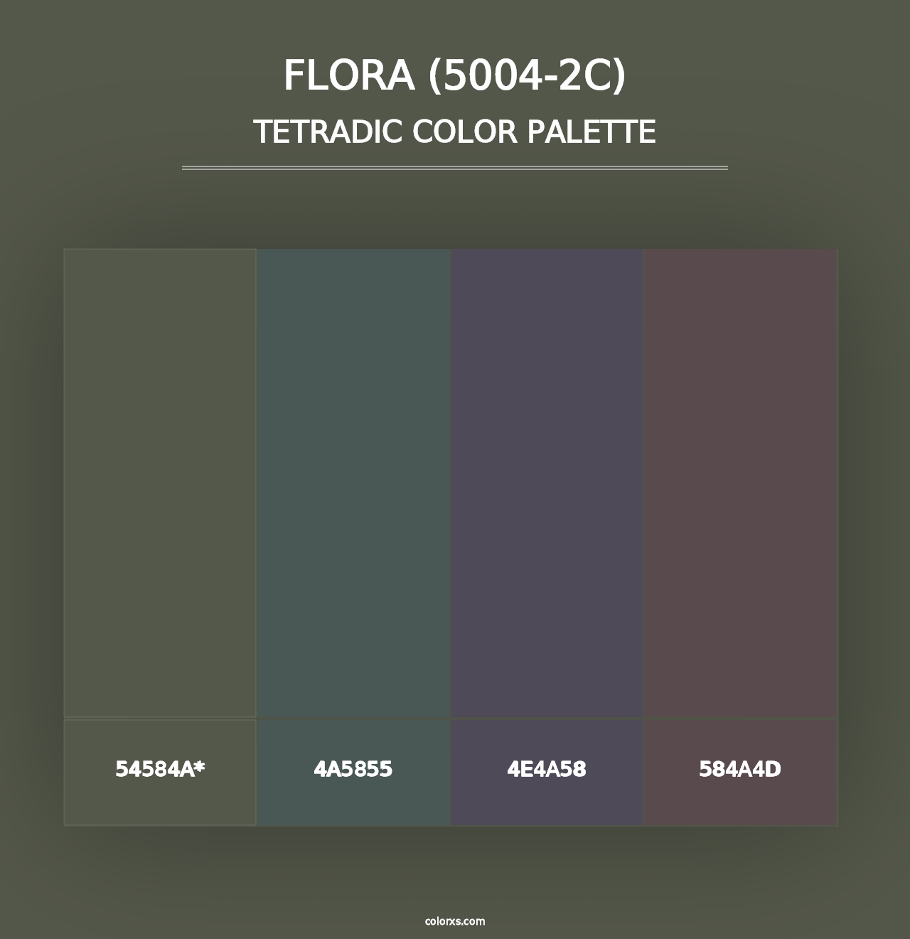 Flora (5004-2C) - Tetradic Color Palette