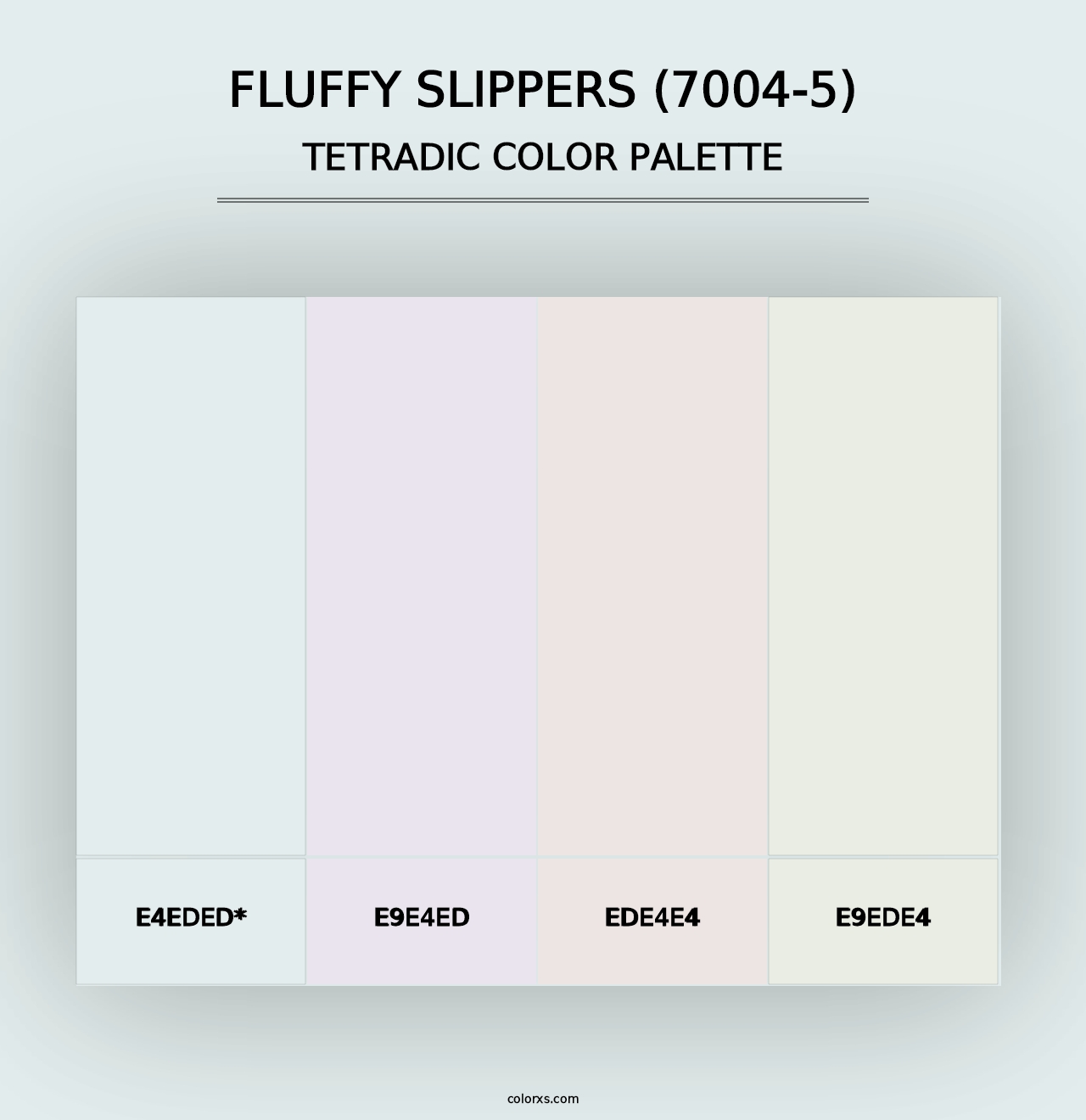 Fluffy Slippers (7004-5) - Tetradic Color Palette