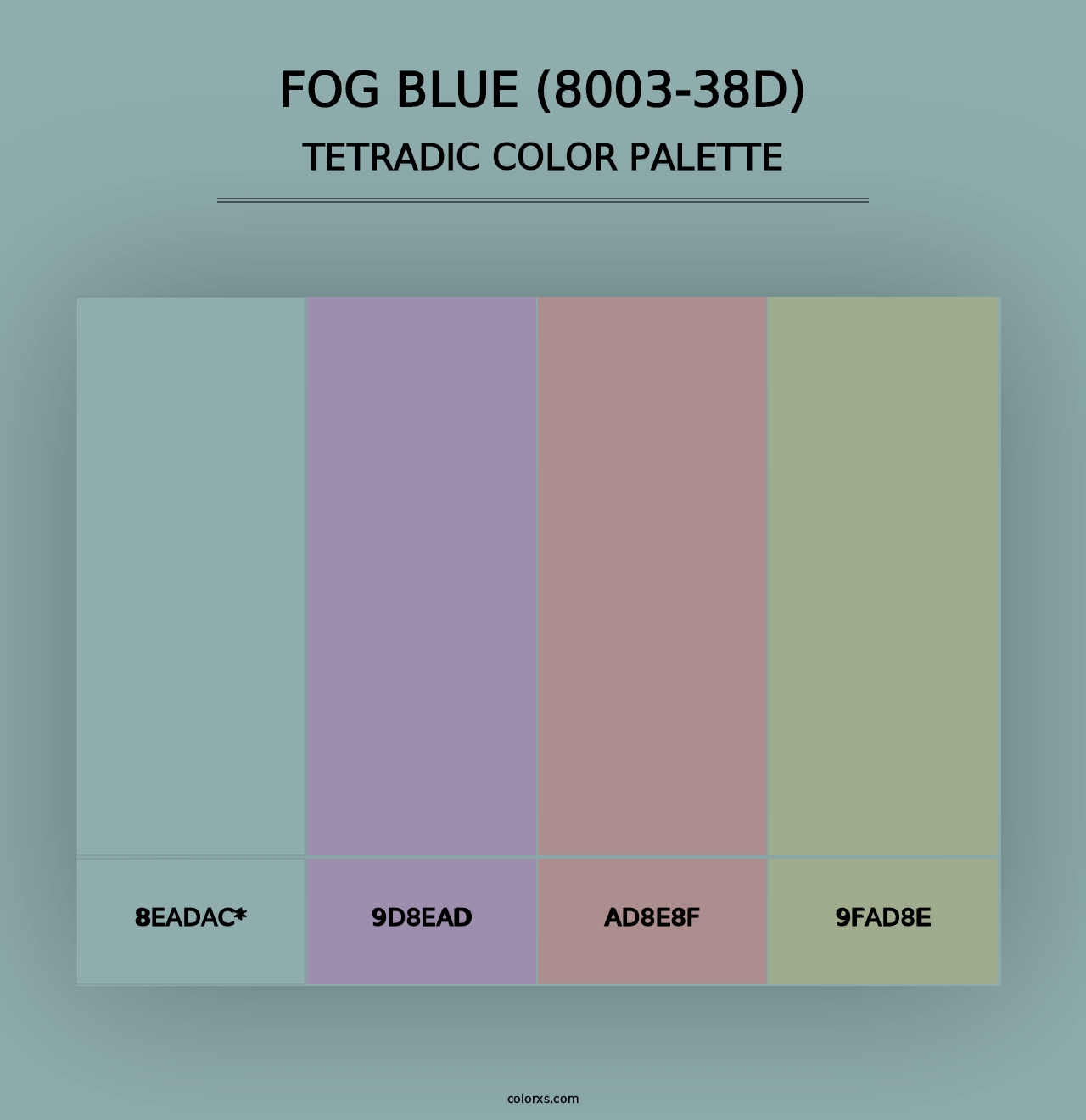 Fog Blue (8003-38D) - Tetradic Color Palette