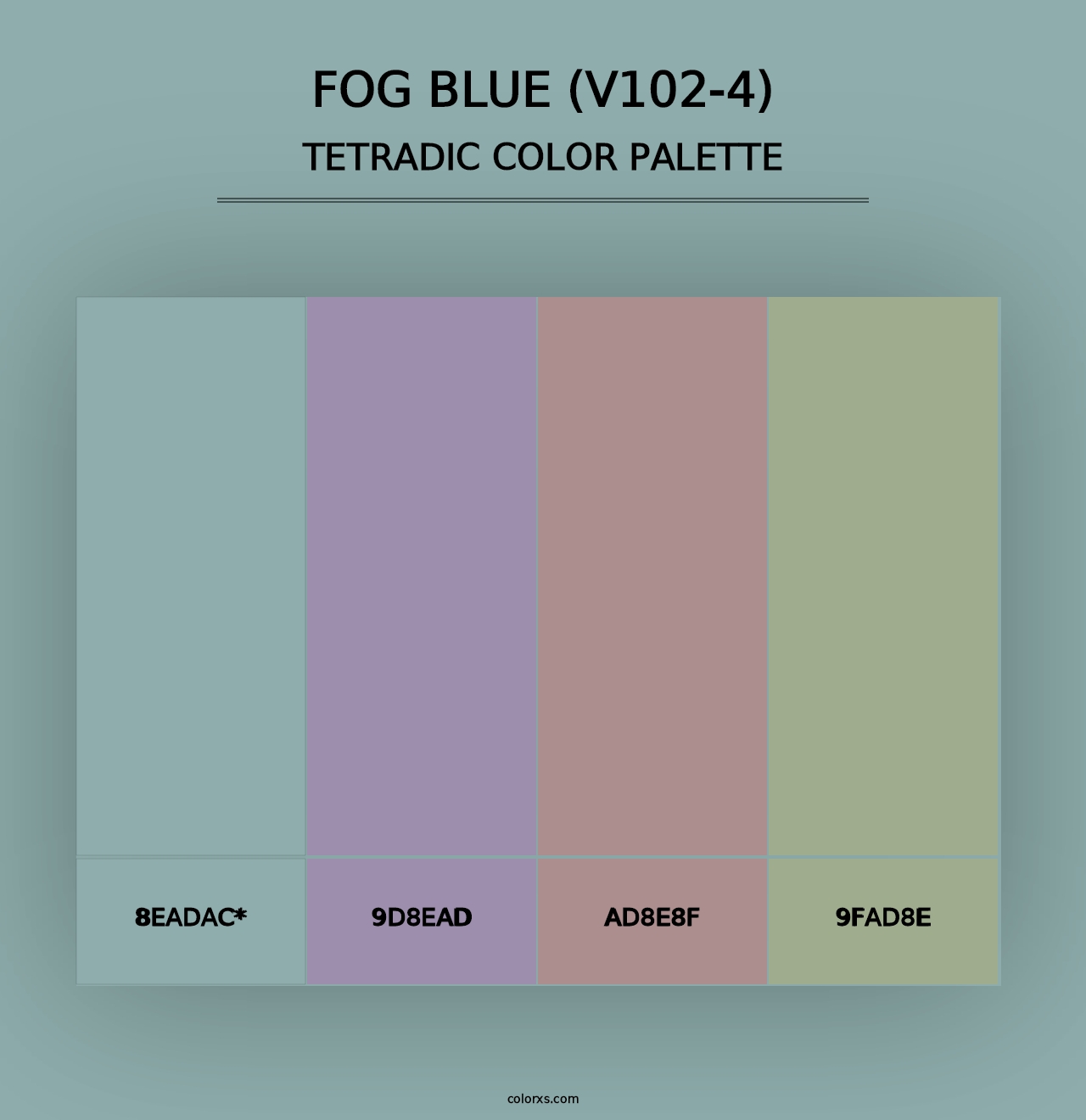 Fog Blue (V102-4) - Tetradic Color Palette