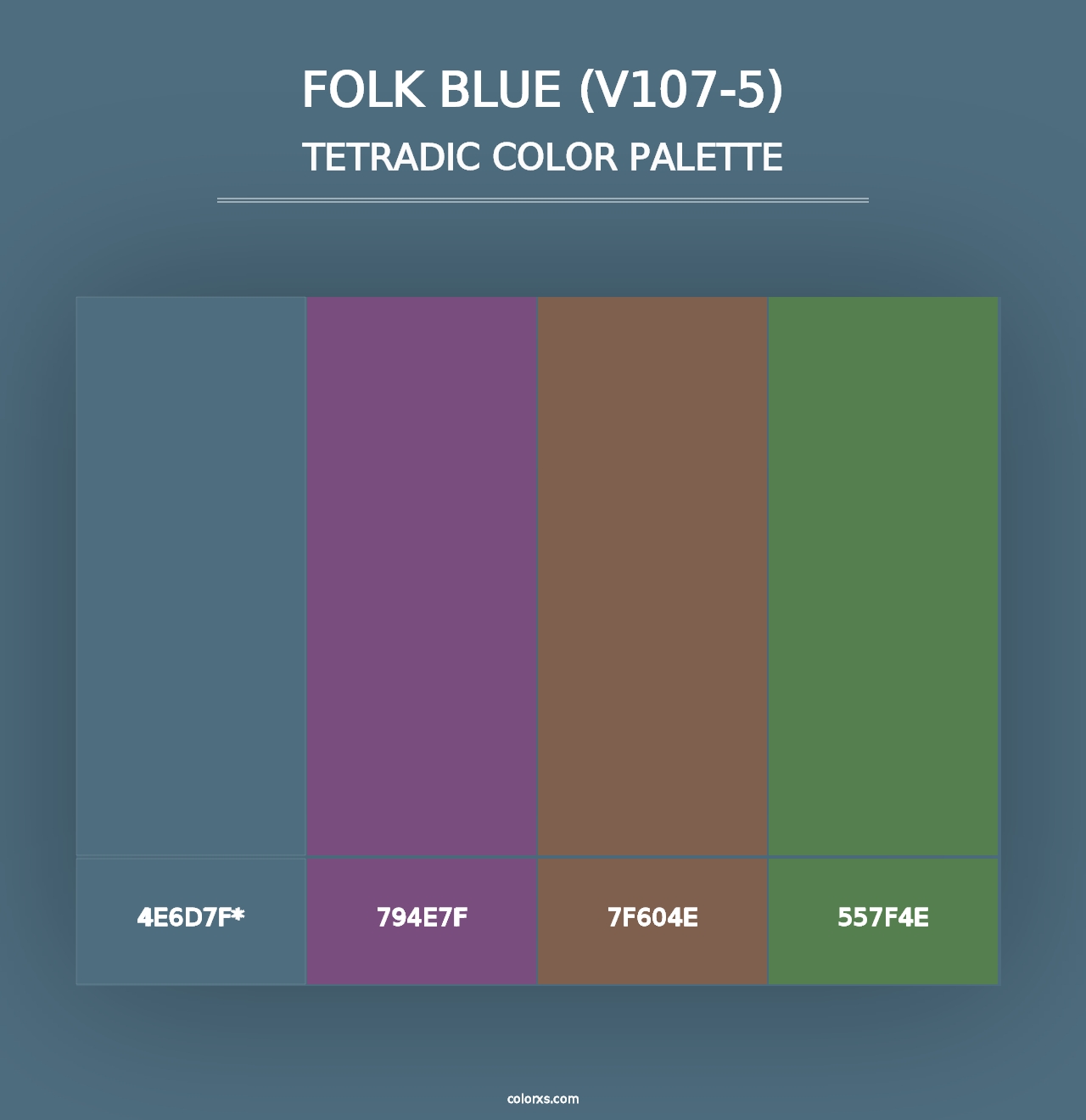 Folk Blue (V107-5) - Tetradic Color Palette