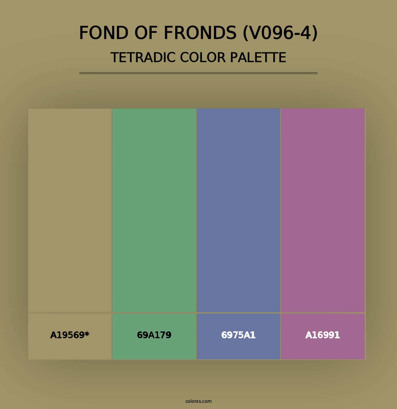 Fond of Fronds (V096-4) - Tetradic Color Palette