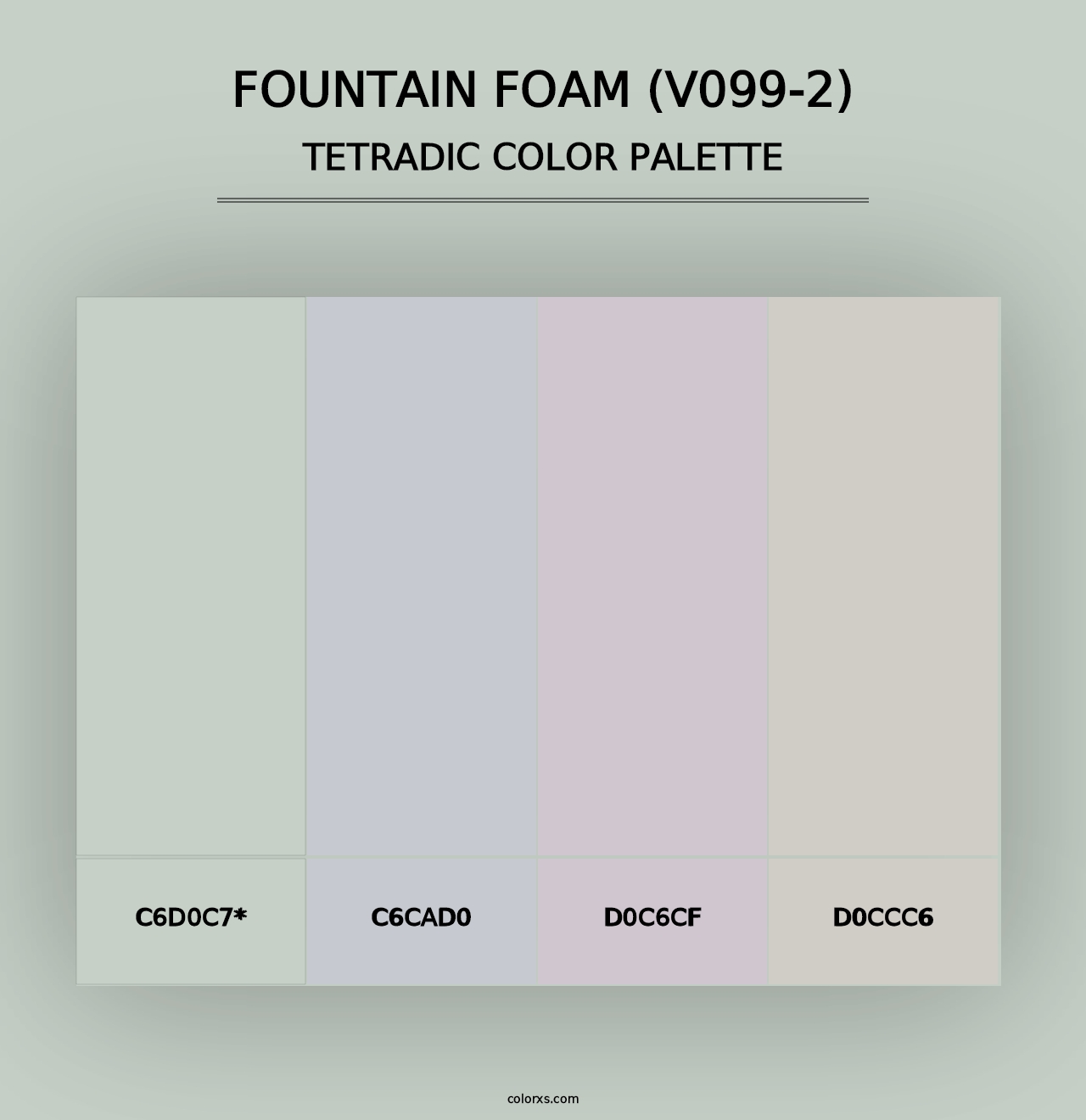 Fountain Foam (V099-2) - Tetradic Color Palette