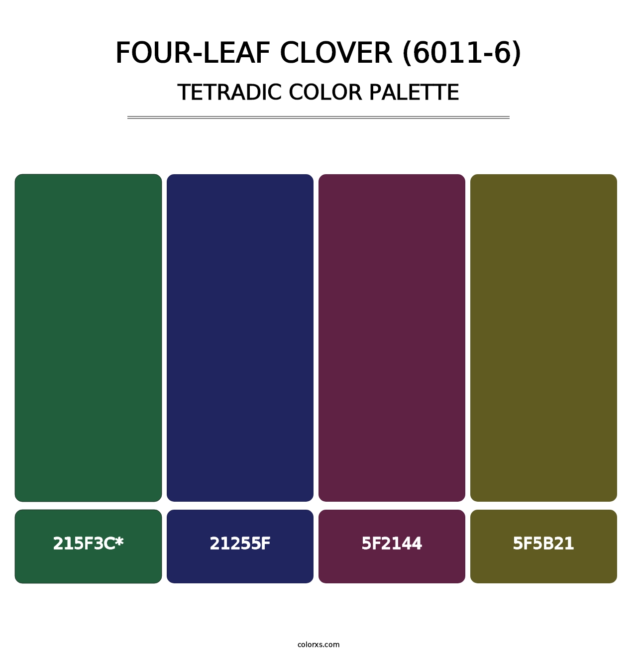 Four-Leaf Clover (6011-6) - Tetradic Color Palette