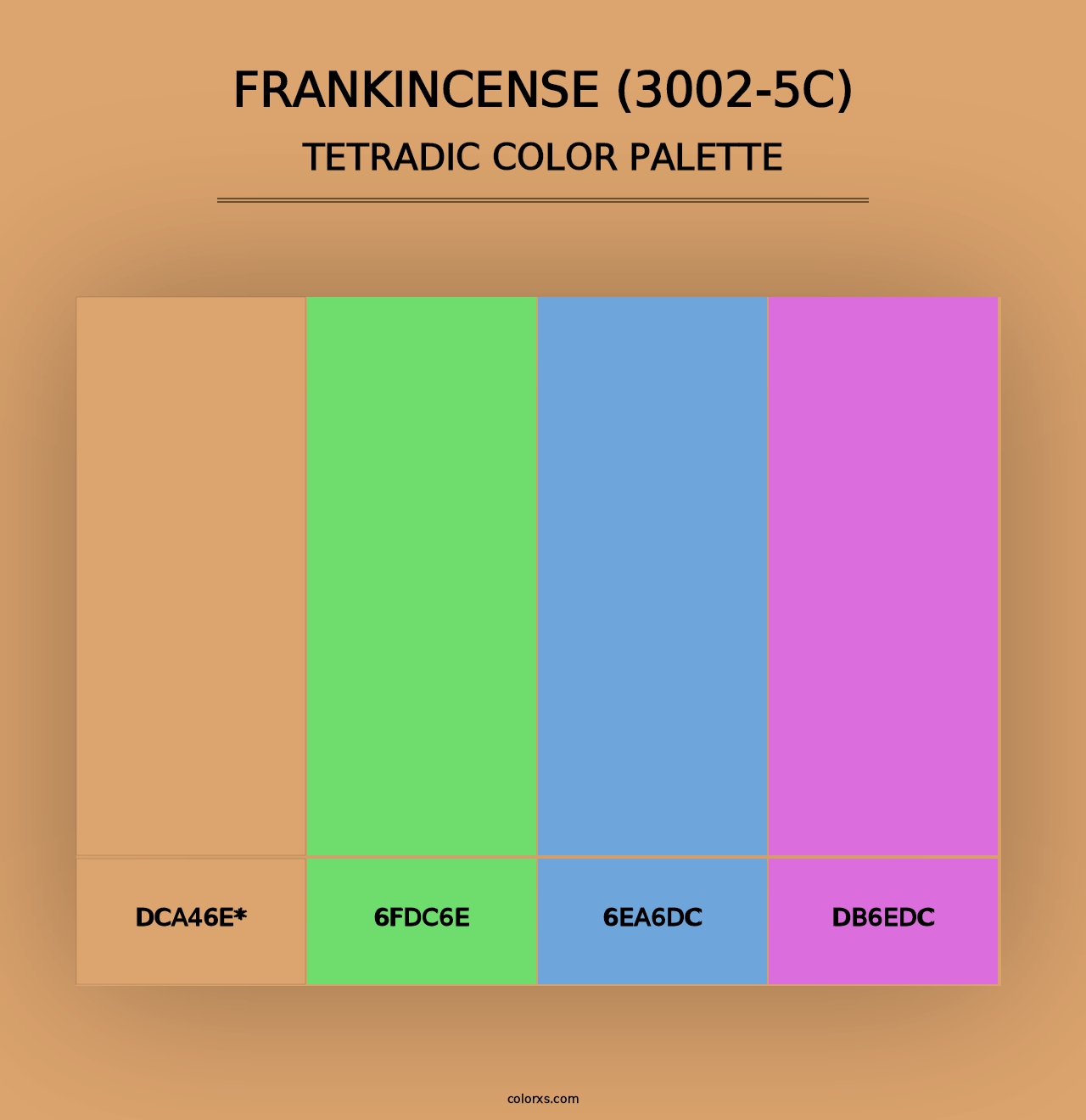 Frankincense (3002-5C) - Tetradic Color Palette