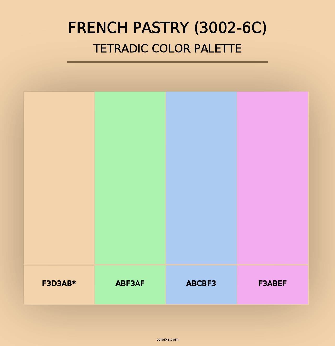 French Pastry (3002-6C) - Tetradic Color Palette