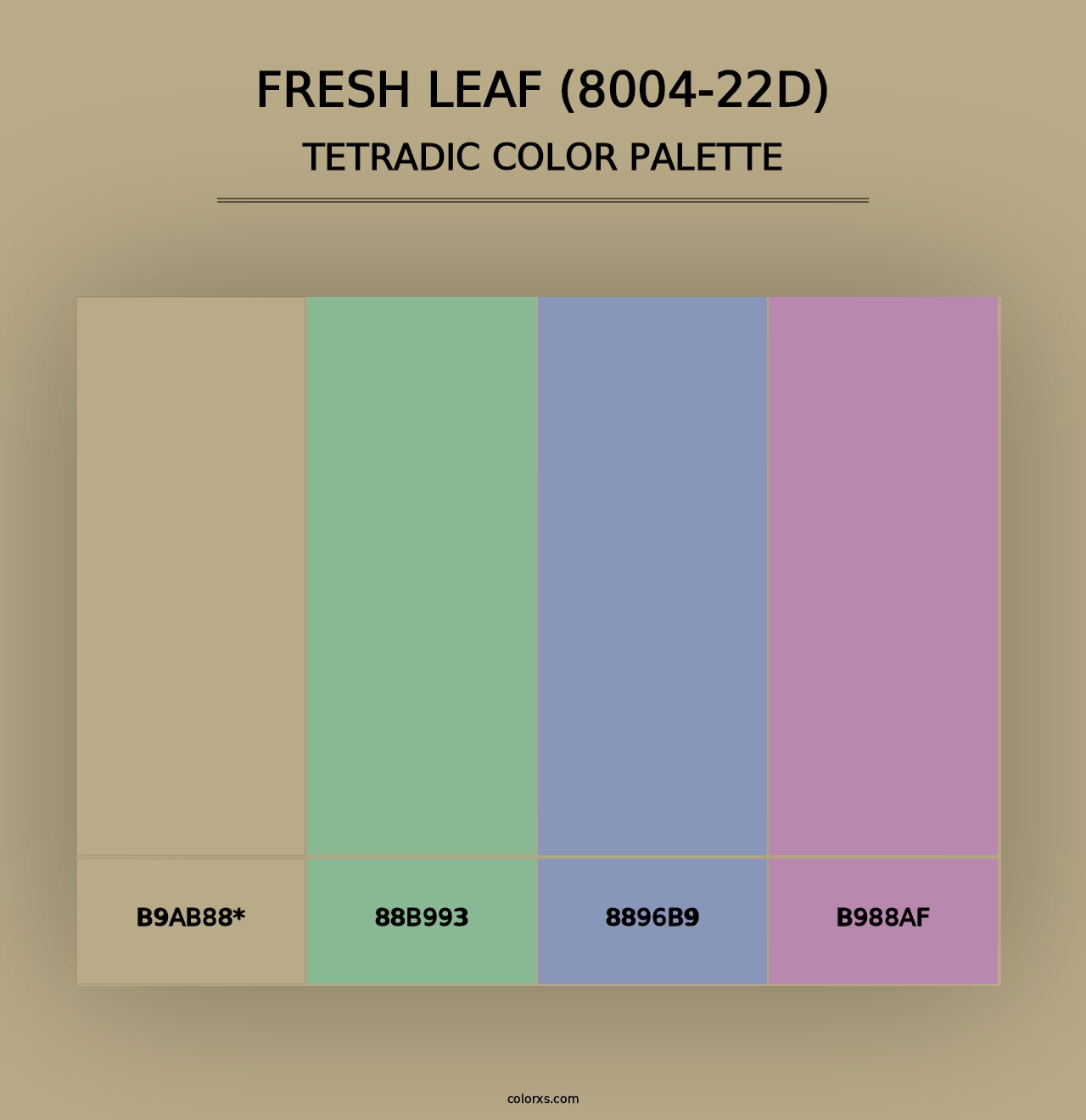 Fresh Leaf (8004-22D) - Tetradic Color Palette