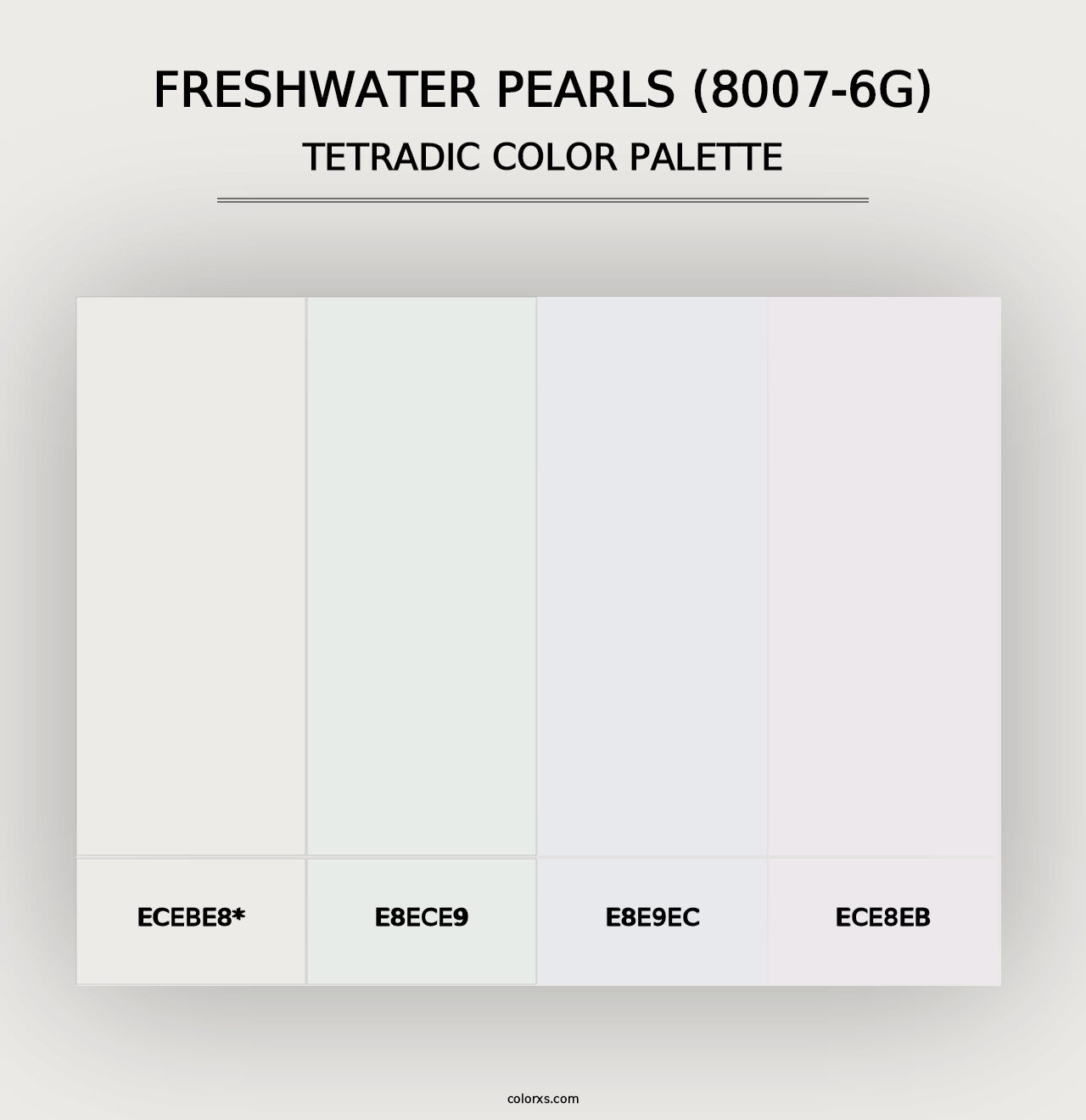 Freshwater Pearls (8007-6G) - Tetradic Color Palette